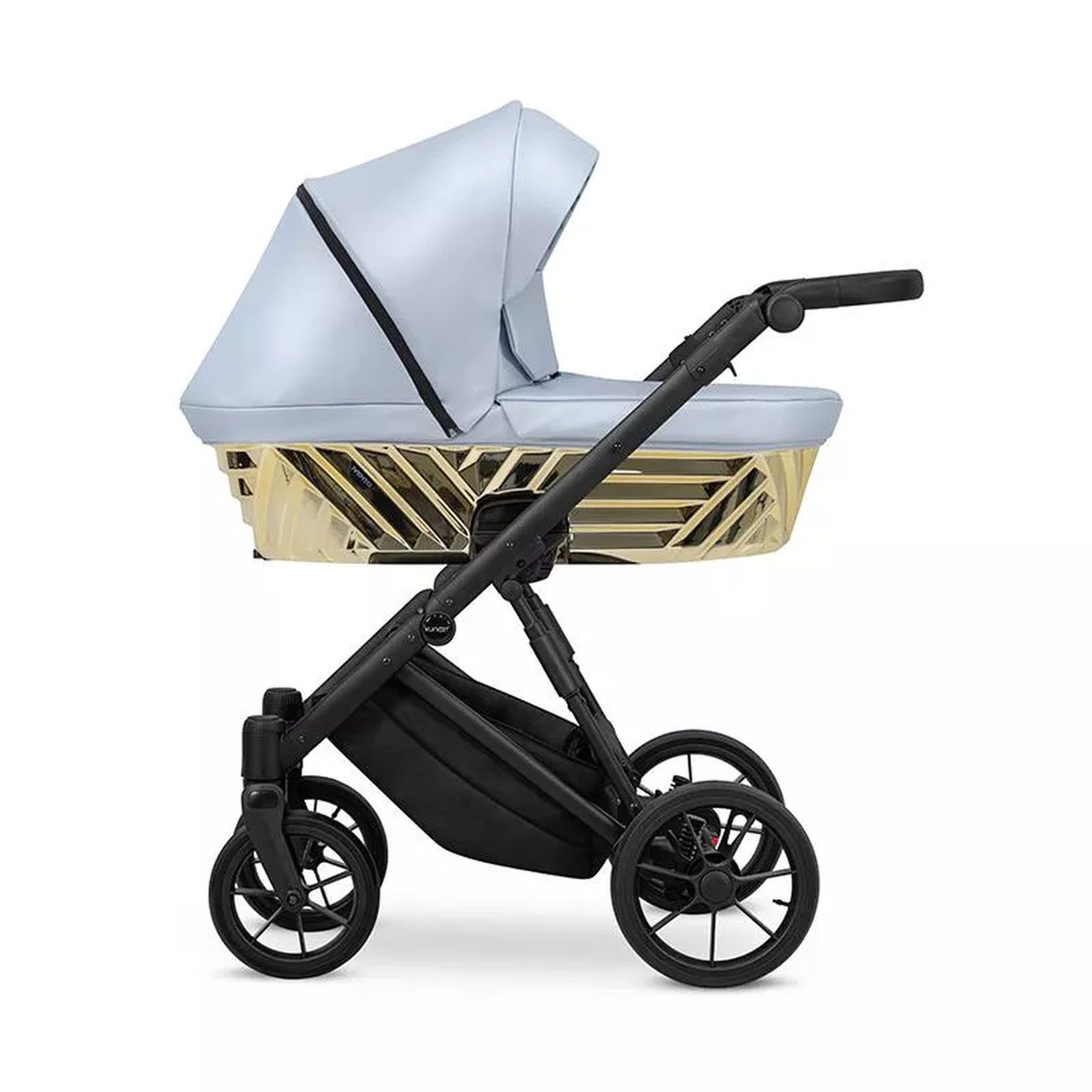 KUNERT Kombi-Kinderwagen Ivento Glam 2in1 Kinderwagen mit schwarzem Rahmen, TÜV NORD und ZETOM zertifiziert, leicht und langlebig