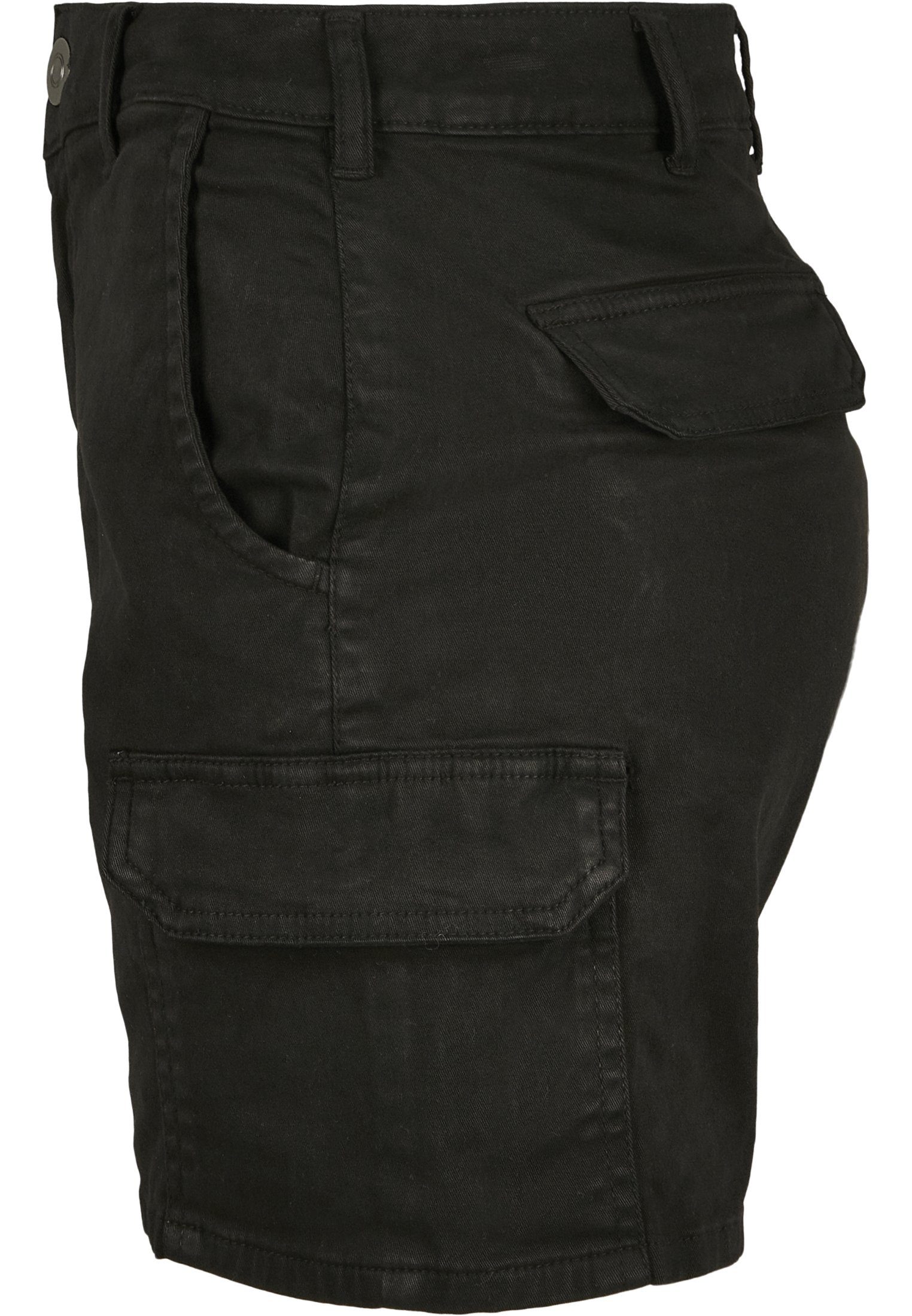 Waist Damen High Cargo URBAN (1-tlg) Ladies CLASSICS Shorts black Cargohose