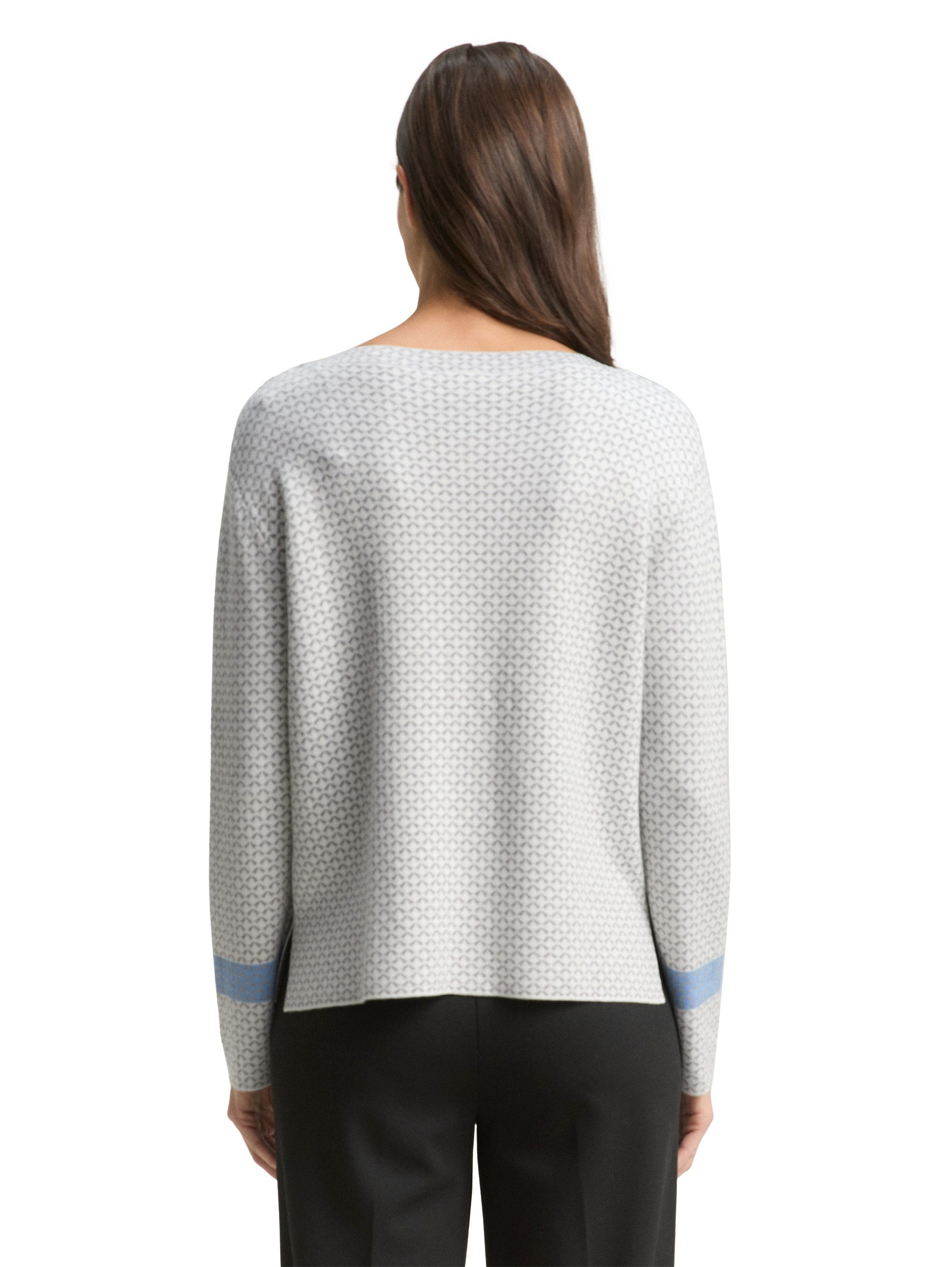 TOM TAILOR Strickpullover mit All-Over Print günstig online kaufen