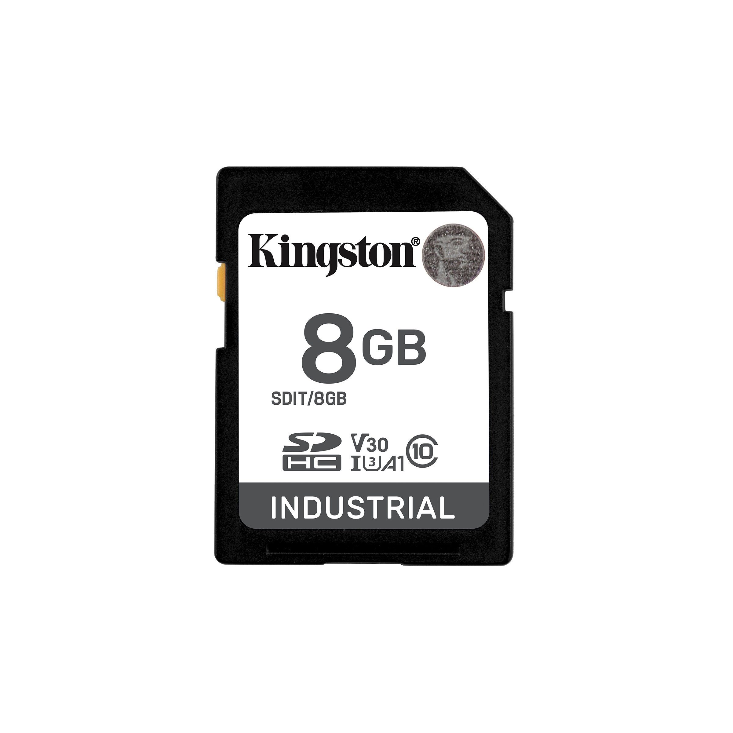 Kingston Flashspeicher Speichermedium Industriekarte Speicherkarte (8 GB, Class 10, UHS-I, U3, V30, A1, 100.0 MB/s Lesegeschwindigkeit, pSLC, -40 bis 85 °C, UHS-I, V30, A1, 1920 TBW)