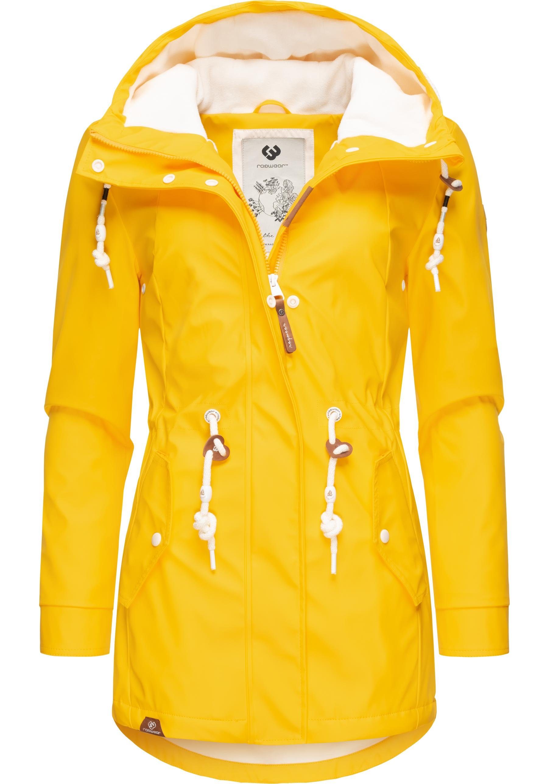 RAGWEAR Regenmantel Monadis Rainy Intl. modischer Regenparka mit kuschligem Innenfutter mehr