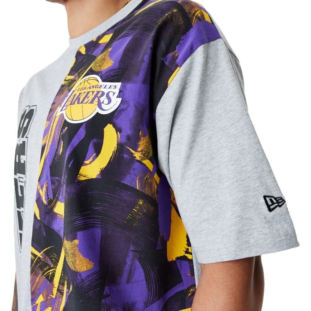 PANEL Angeles Los Oversized New Era Print-Shirt NBA Lakers