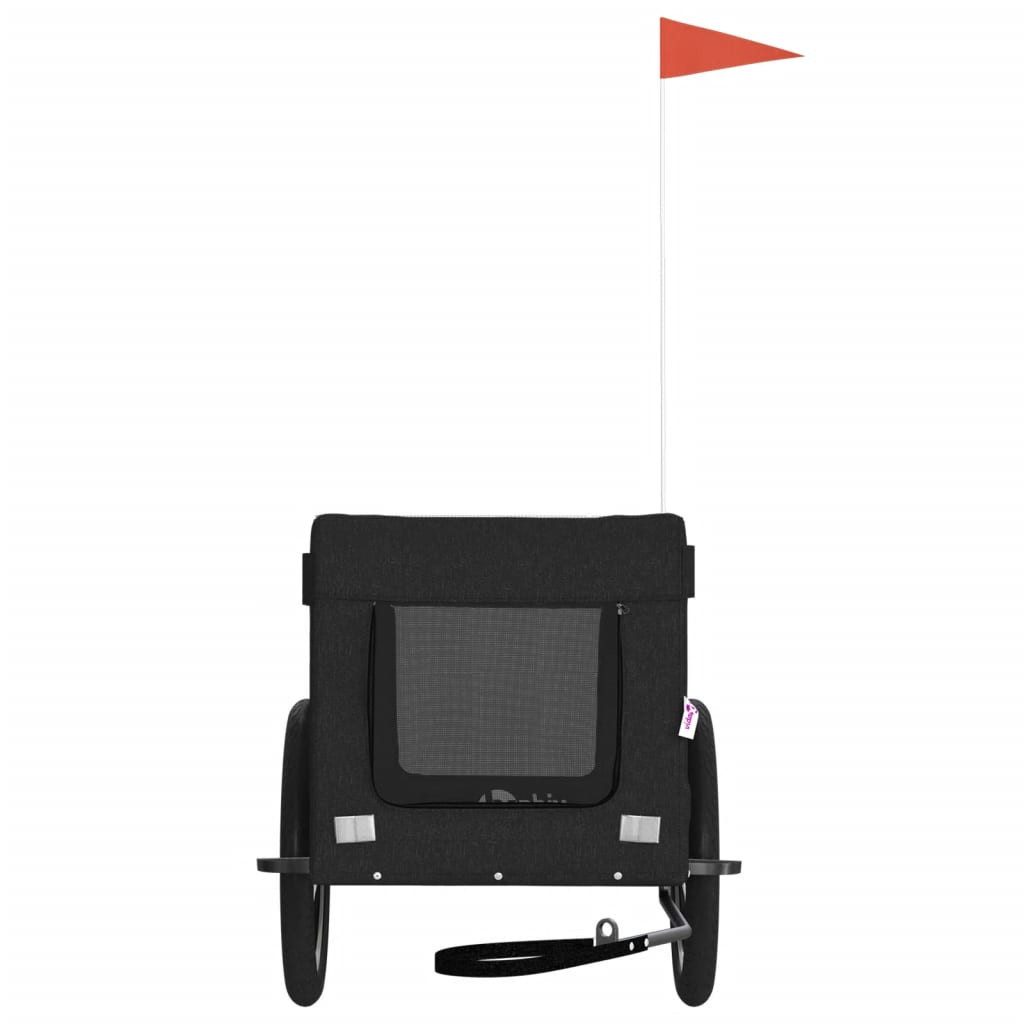 vidaXL Bicycle Dog Trailer 45 kg Bicycle Trailer Dogs Black Oxford Fabric Iron