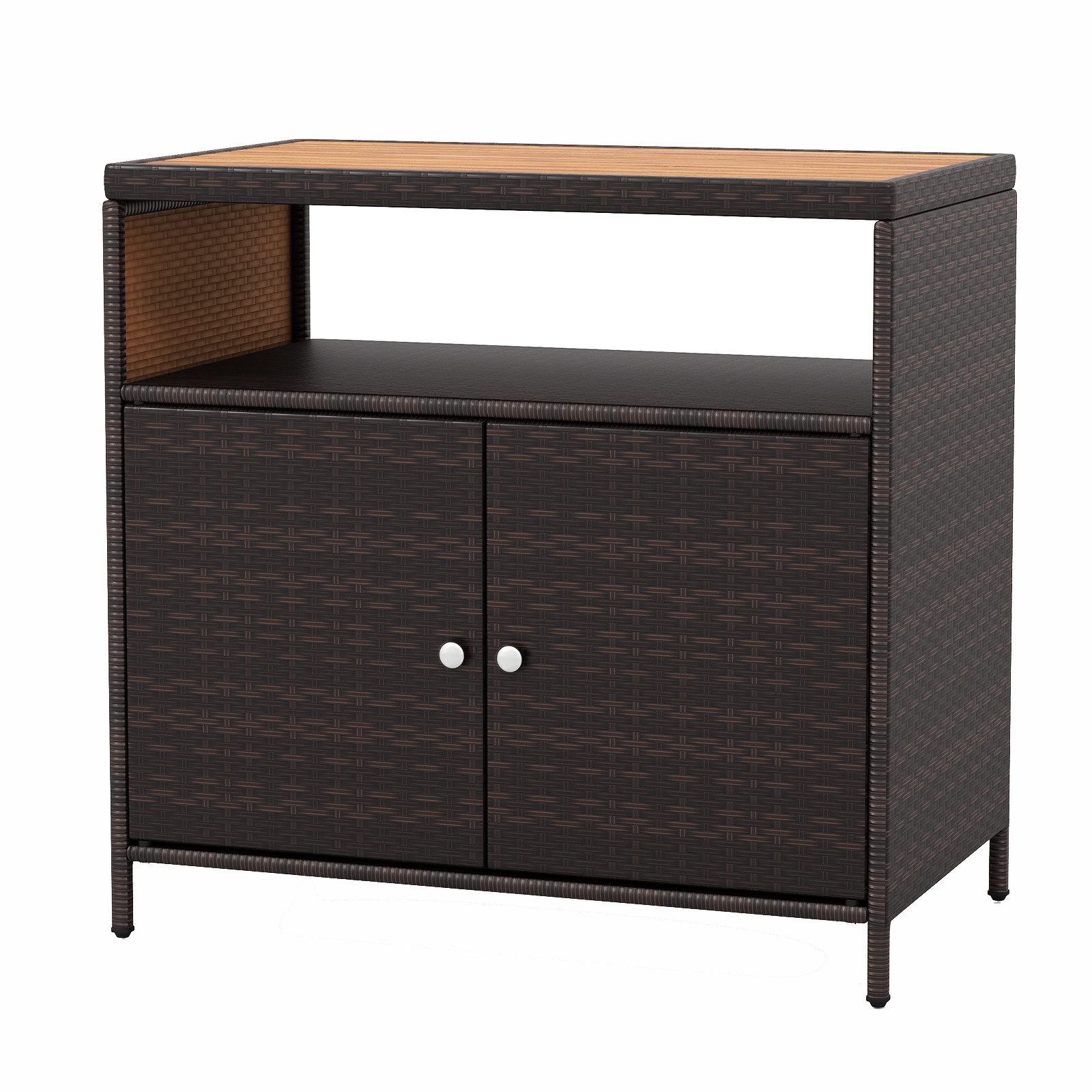 KOMFOTTEU Garten-Geräteschrank, Aufbewahrungsschrank mit Doppeltür, 90x53x86cm