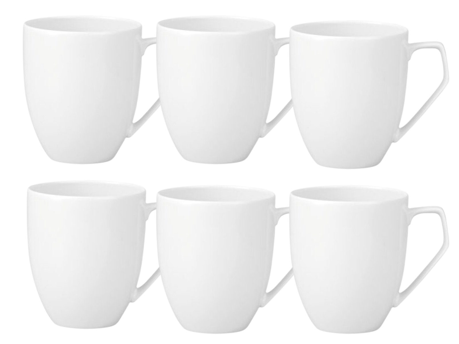 Geschirr-Set TAC Gropius Weiss Becher mit Henkel 0,36 l Set6