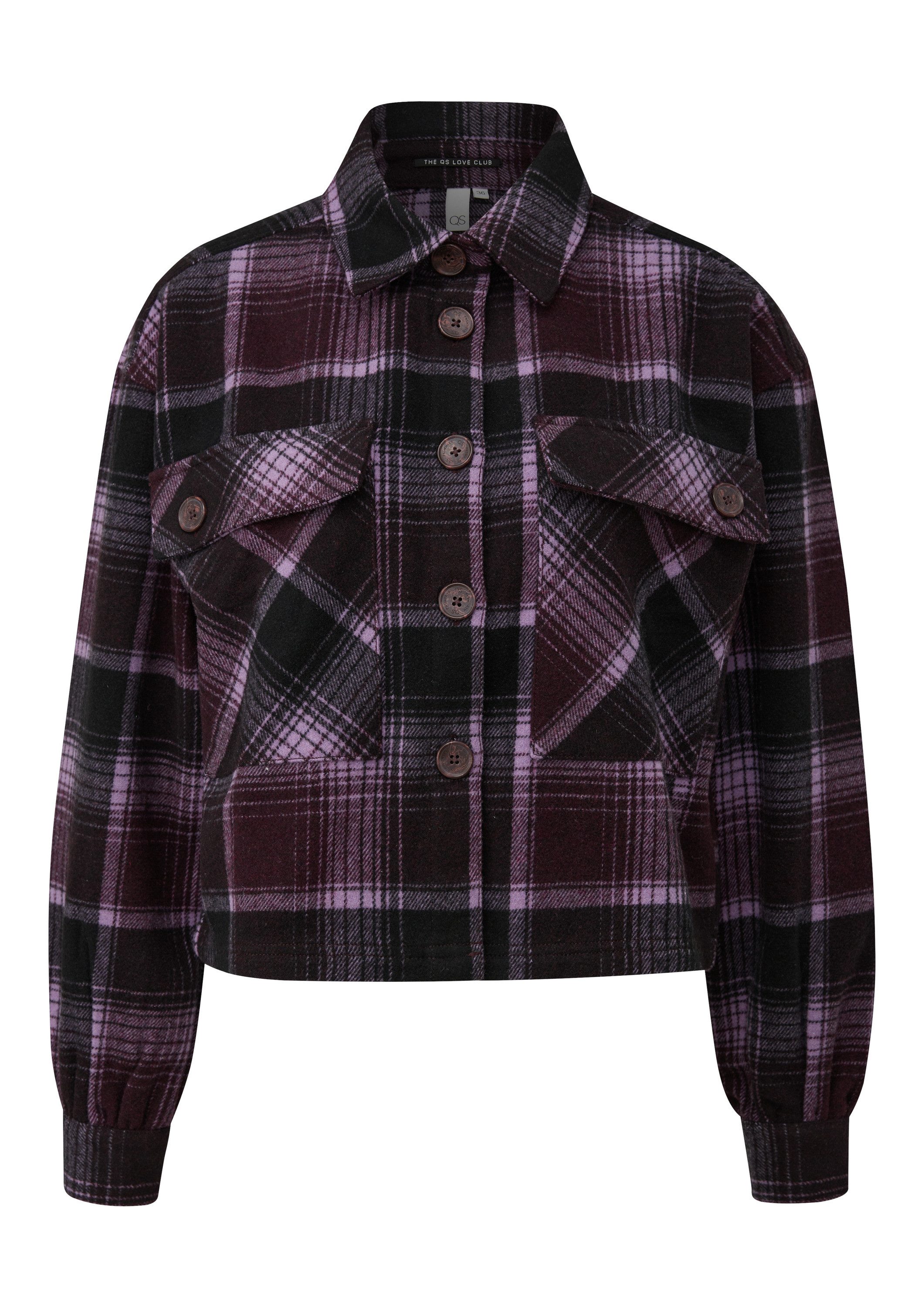 QS Hemdjacke Bluse Karo-Overshirt günstig online kaufen