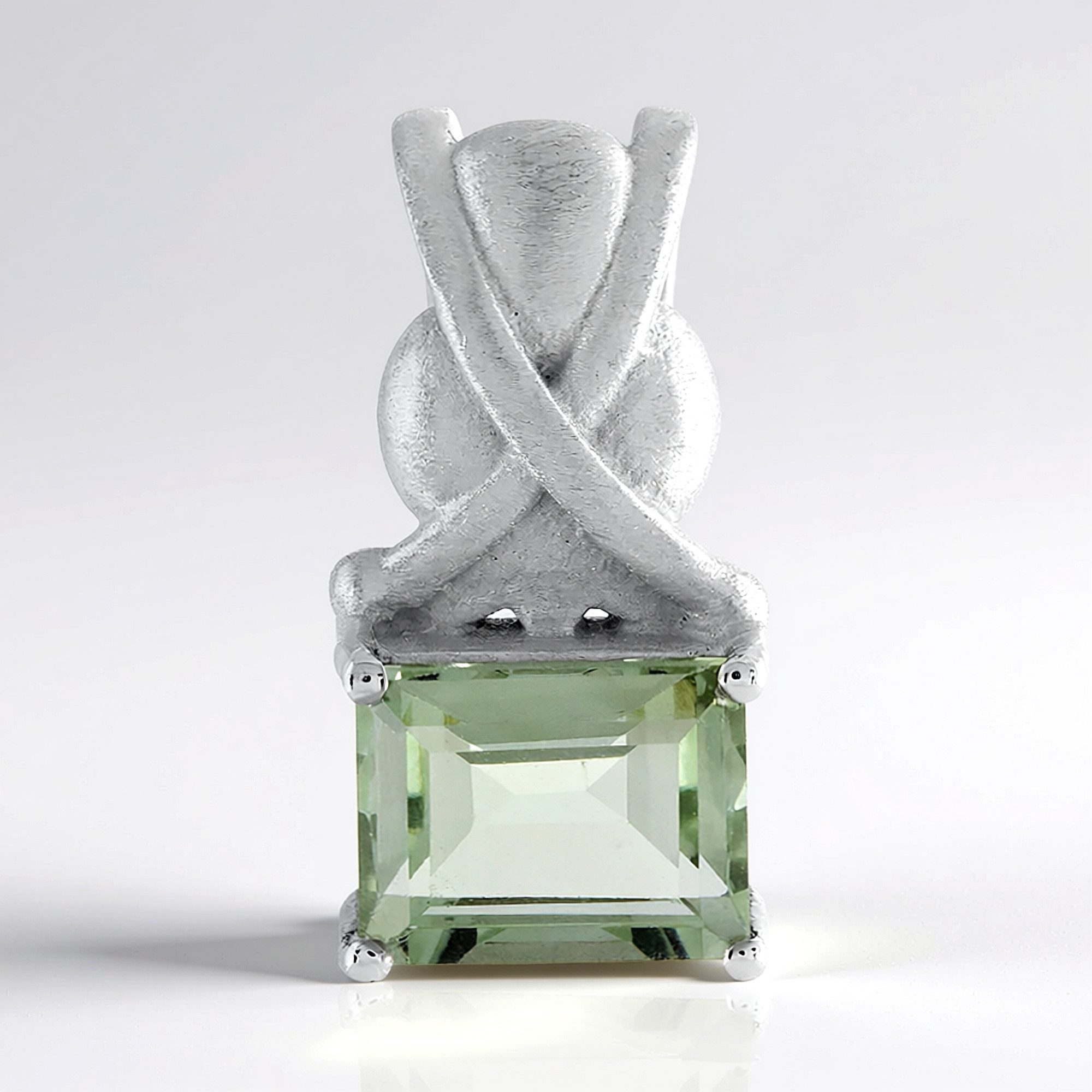 Cavill Kettenanhänger Cavill Grüner Amethyst 2,23 ct Anhänger 925 Silber, modern (1-tlg)