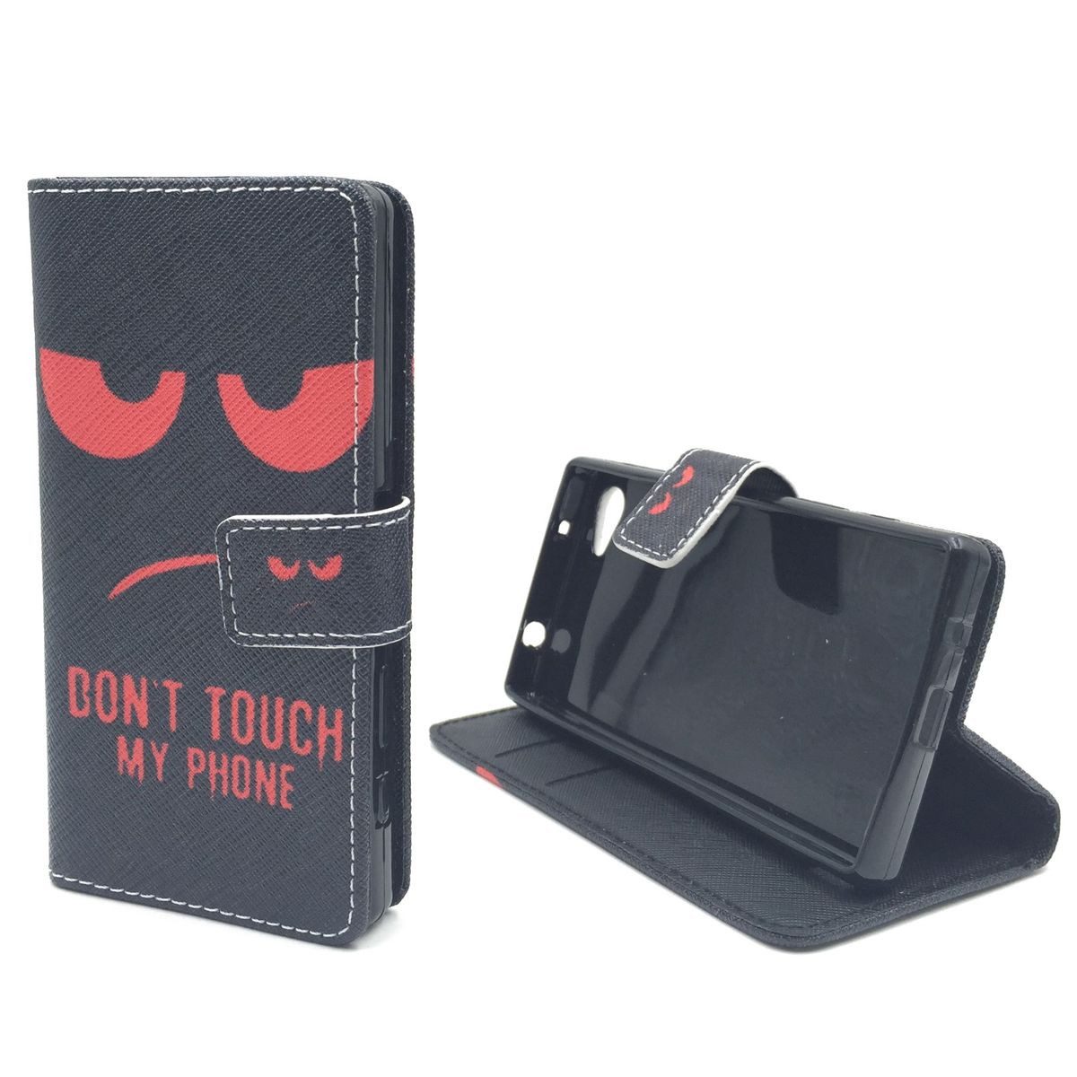 König Design Handyhülle Sony Xperia Z5 Compact, Sony Xperia Z5 Compact Handyhülle Bookcover Schwarz