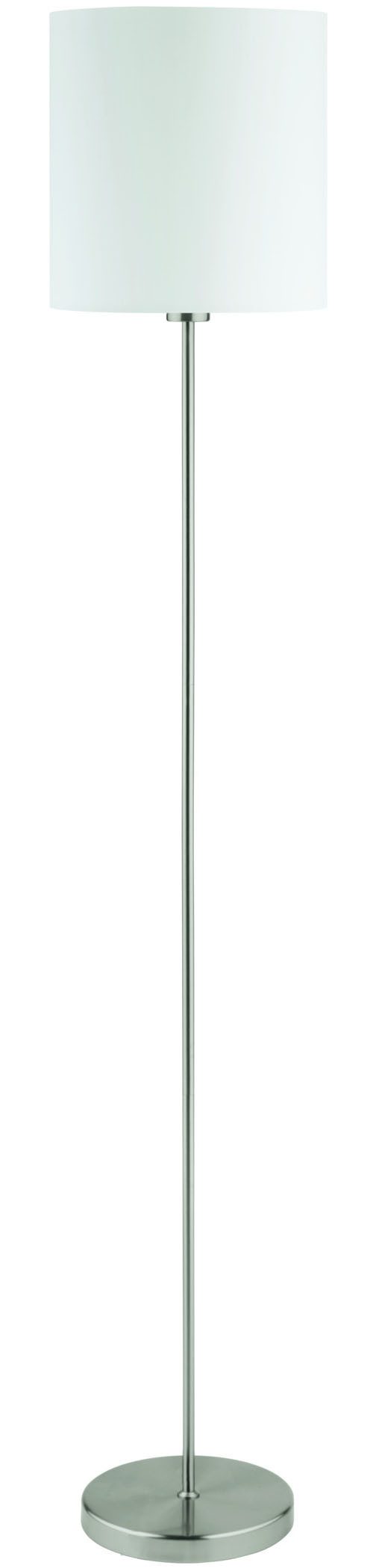 EGLO Stehlampe PASTERI Stehlampe - Stoff - Stahl - E27 - 1X60W - IP20, Ein-/Ausschalter, ohne Leuchtmittel, Standleuchte, Wohnzimmer, Esszimmer, Schalfzimmer, H157,5 x Ø28 cm