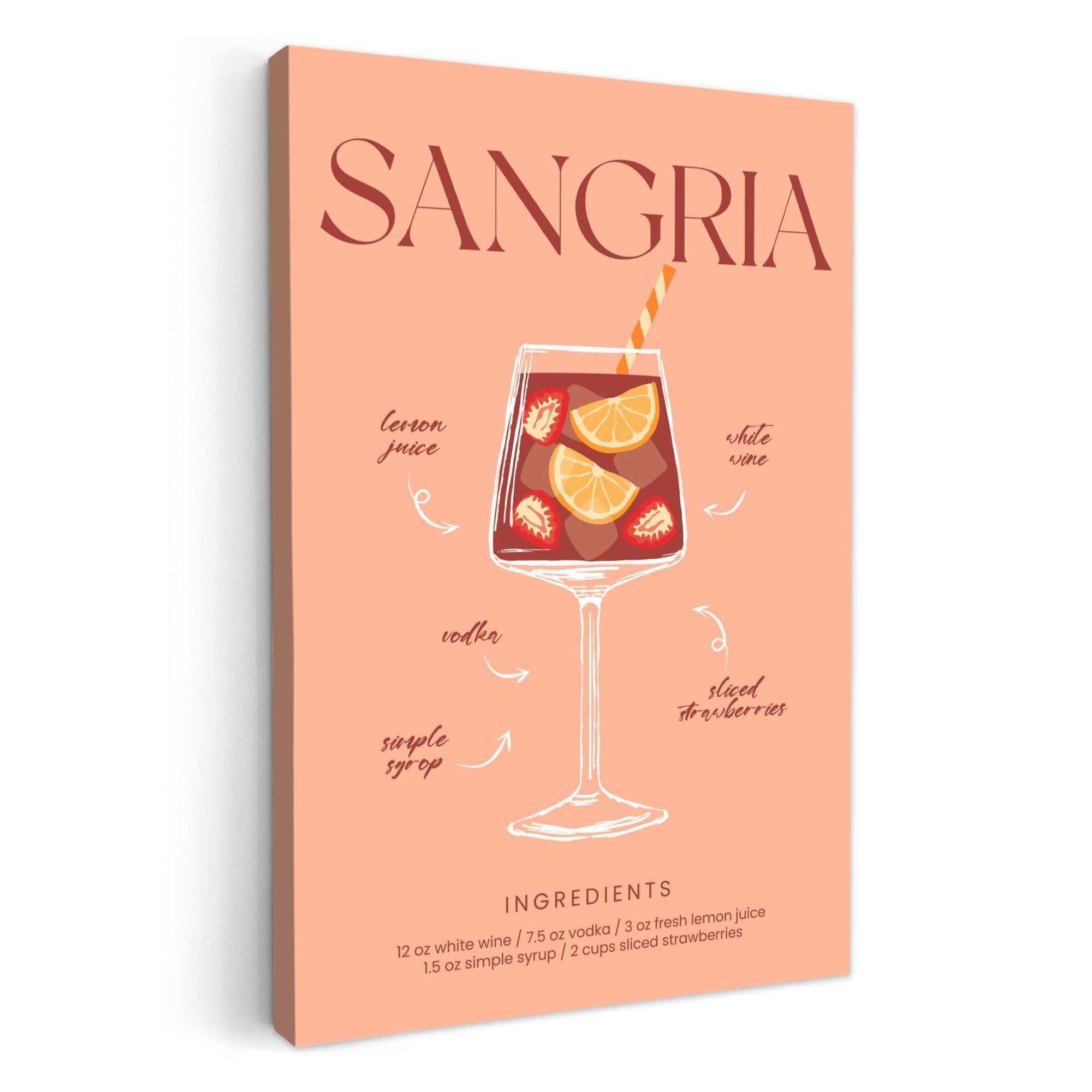 OneMillionCanvasses® Leinwandbild Cocktail - Sangria - günstig online kaufen