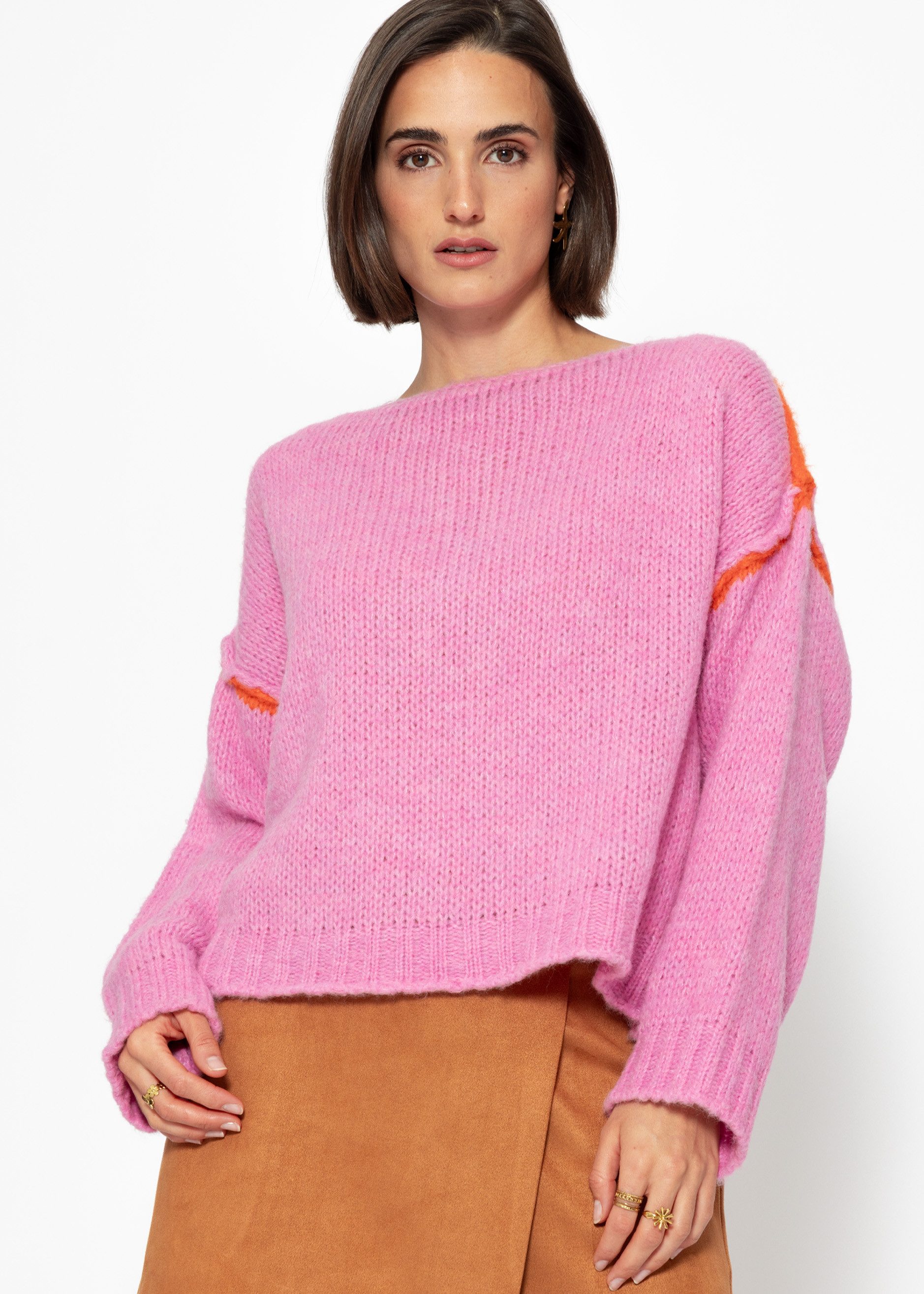 Oversize Pullover U Boot Ausschnitt