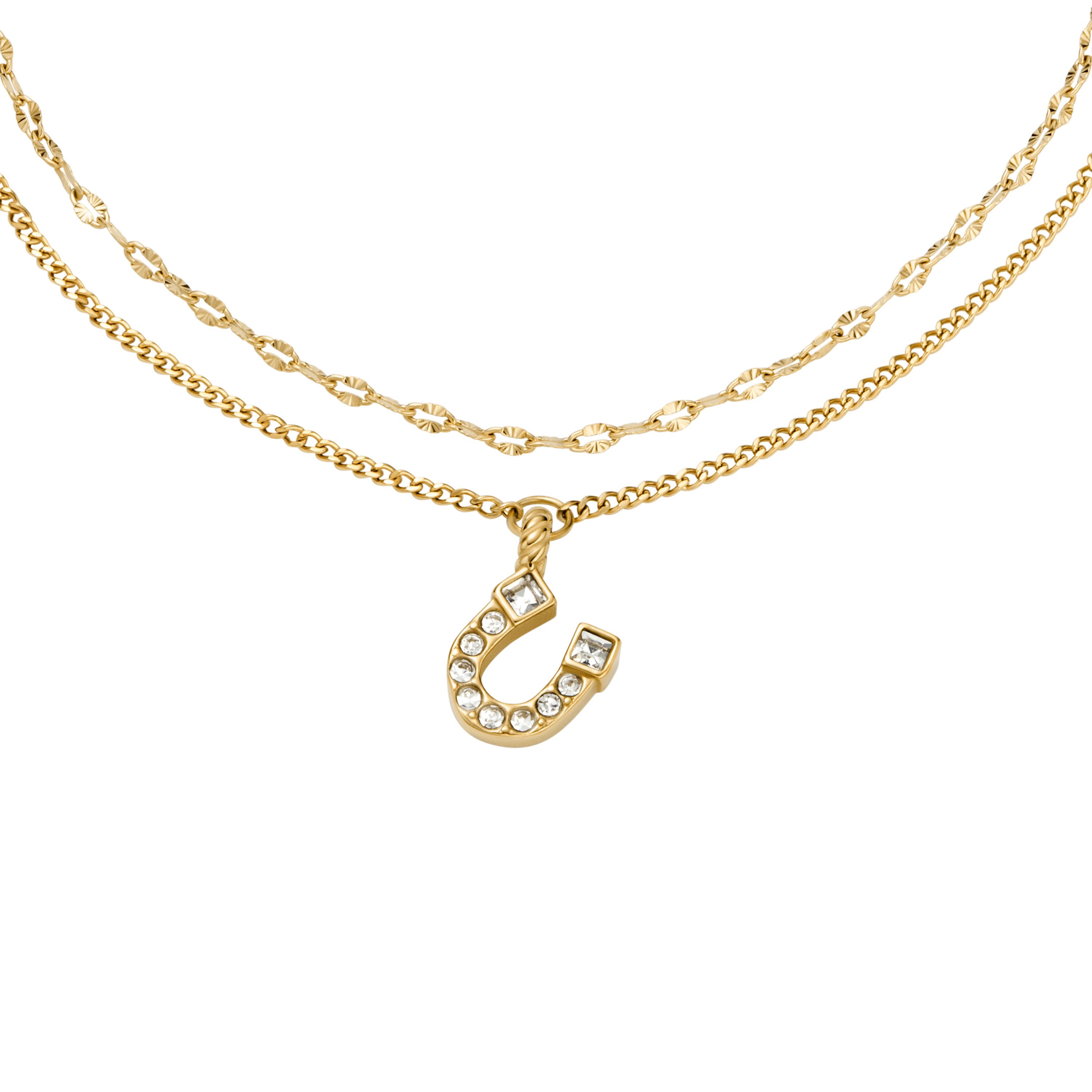 Fossil Armband Schmuck Geschenk Edelstahl SUTTON, mit Glasstein