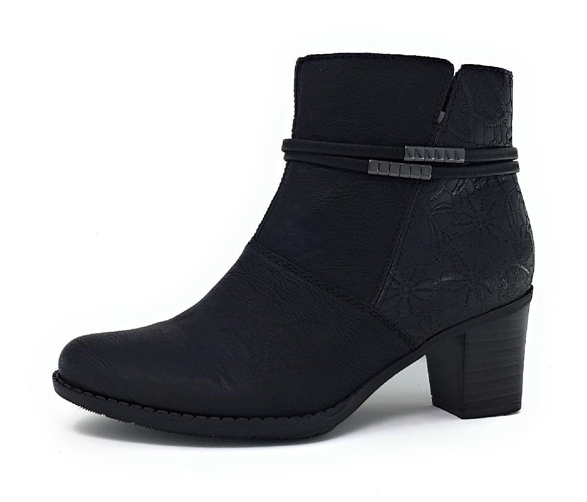 Rieker Damen Stiefeletten 73850 - Klassische Stiefeletten Mit Blockabsatz