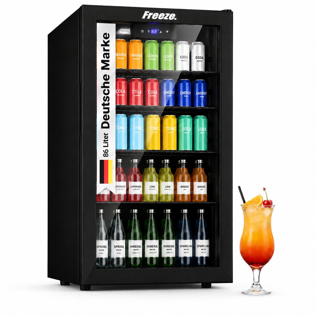 Freeze. Getränkekühlschrank Freeze., 80 cm hoch, 48 cm breit
