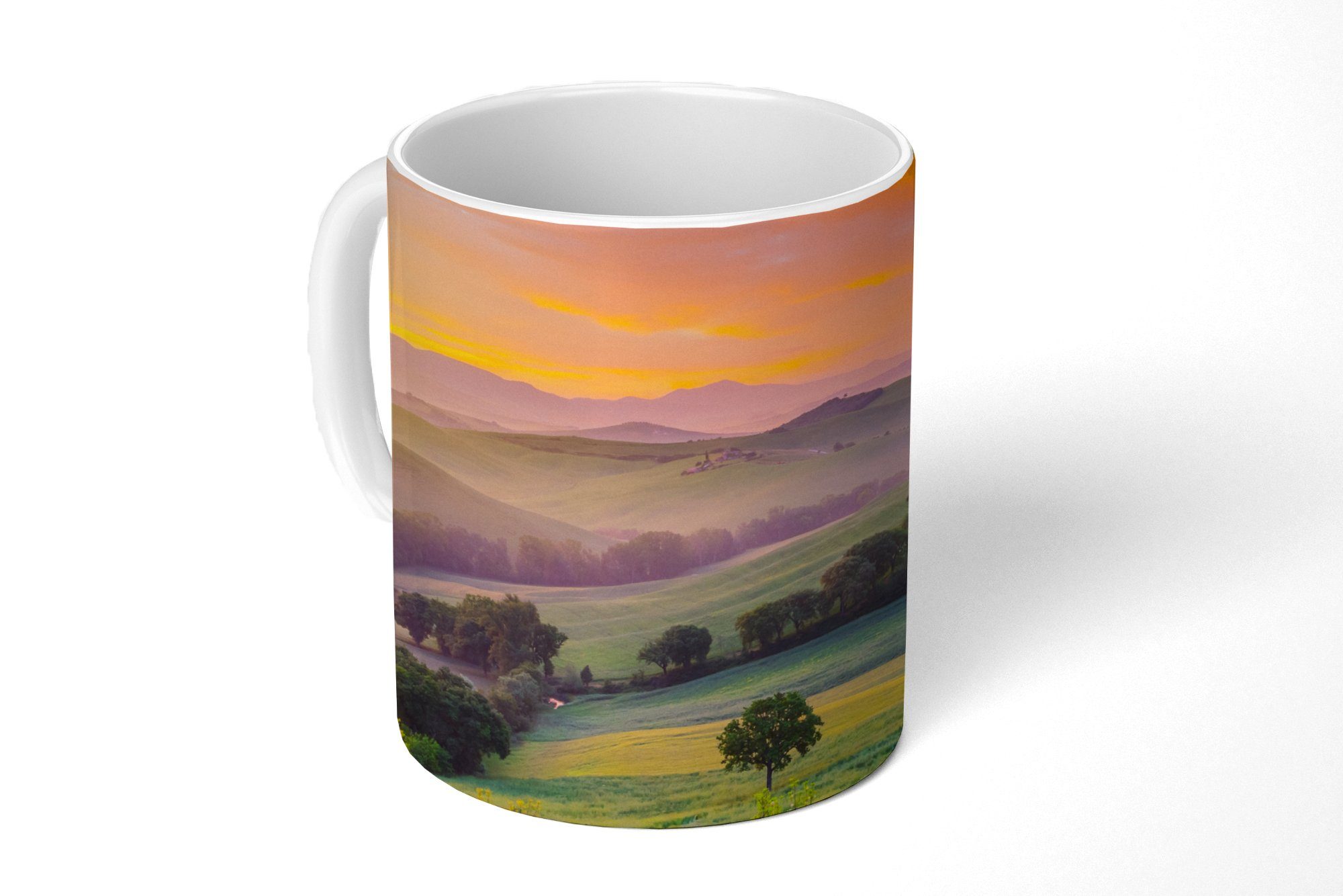 - Tasse Keramik, - Teetasse, Teetasse, MuchoWow Farbenfroh, Landschaft Geschenk Becher, Toskana Kaffeetassen,