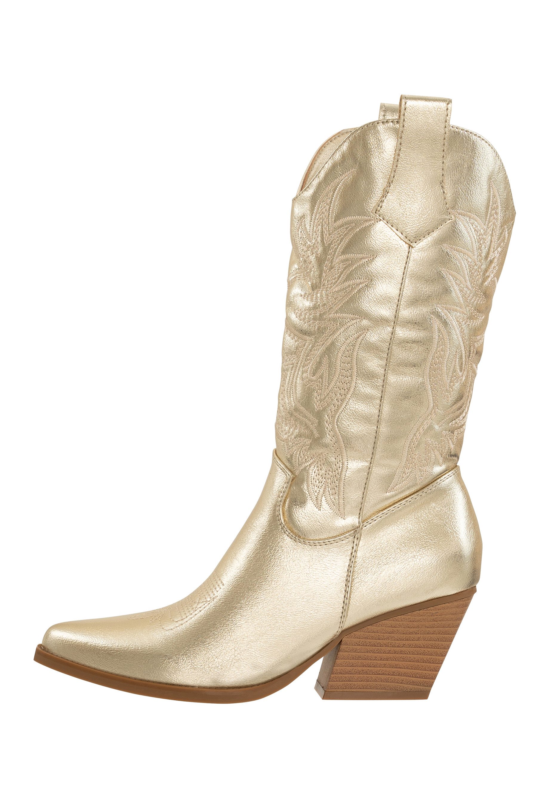 Salinyang Elegante Cowboy Stiefel Damen im modernen Western Style Stiefel