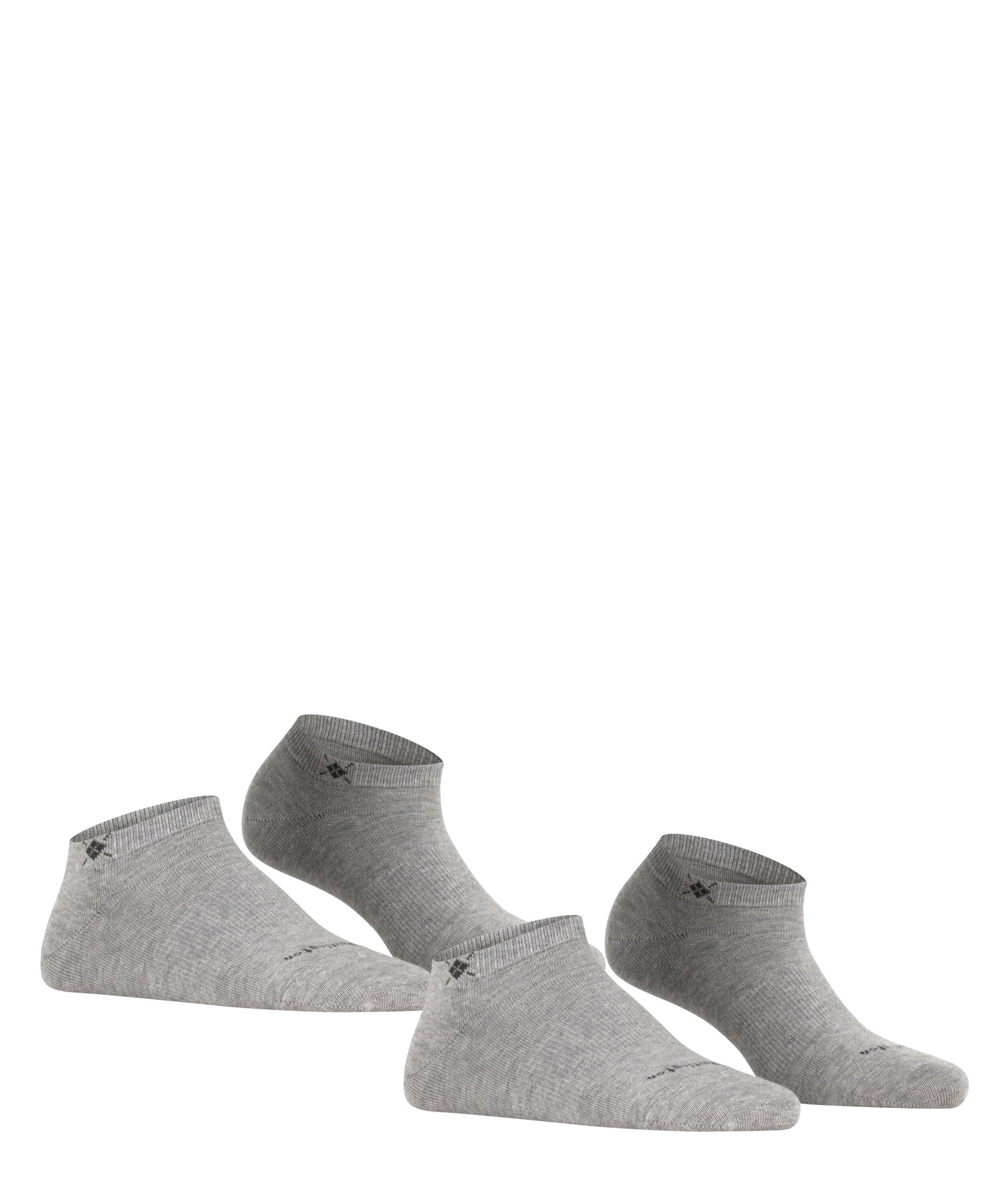 Burlington gekämmter light aus Everyday (3400) (2-Paar) weicher Sneakersocken Baumwolle grey 2-Pack