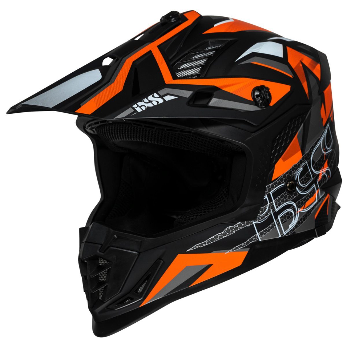 IXS Motorradhelm iXS 363 2.0 Motocrosshelm matt schwarz / orange / anthrazit M