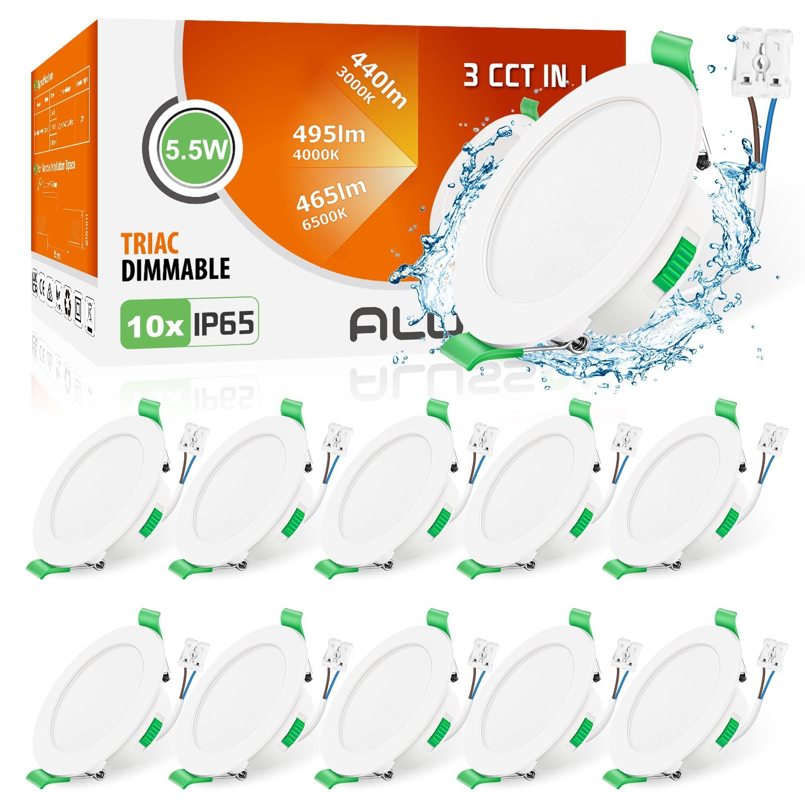 ALUSSO LED Einbaustrahler 10er-Ser, 5.5W Decken günstig online kaufen