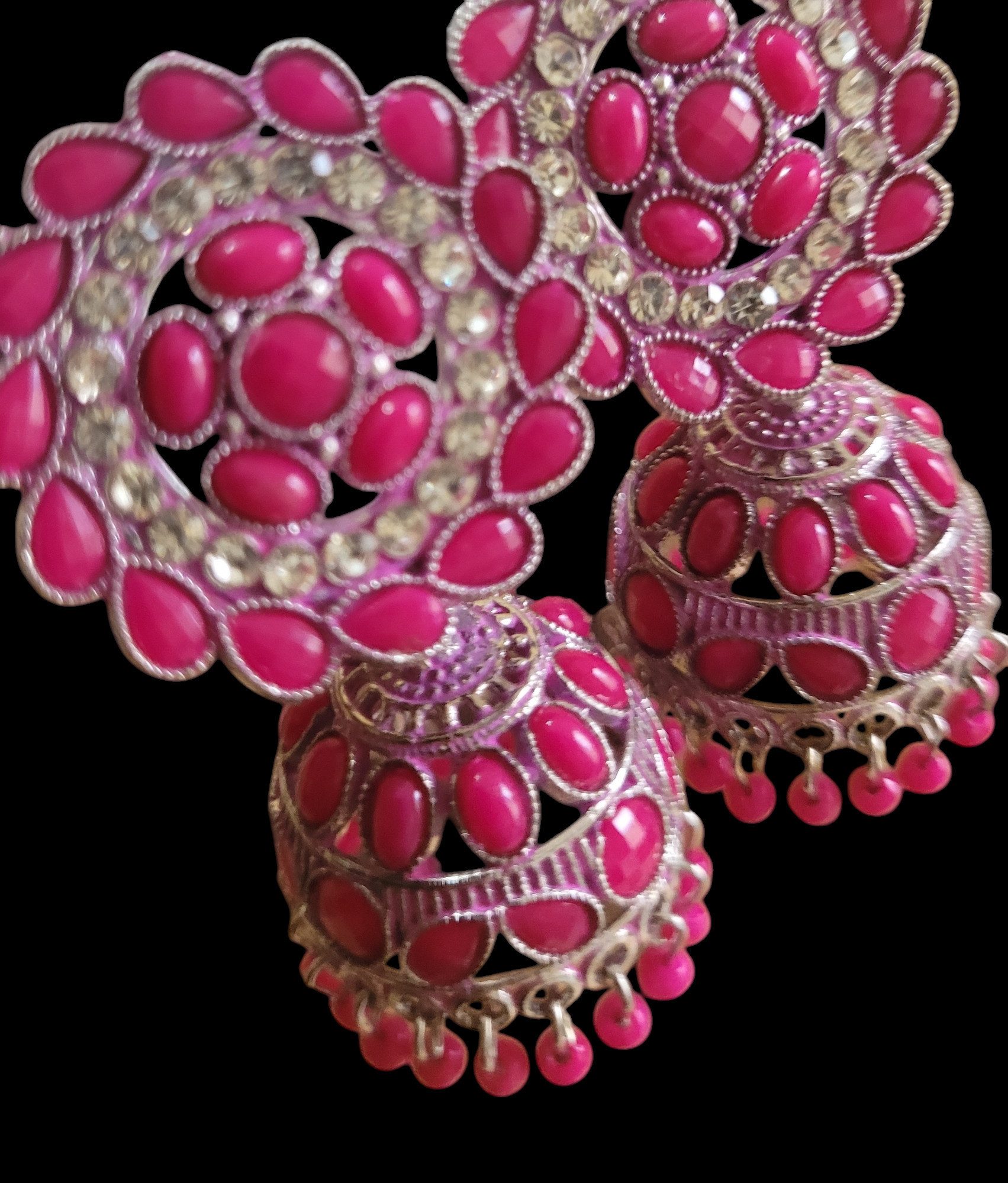 PfauGermany Paar Ohrhänger Jumkha Mexican Pink (2-tlg)