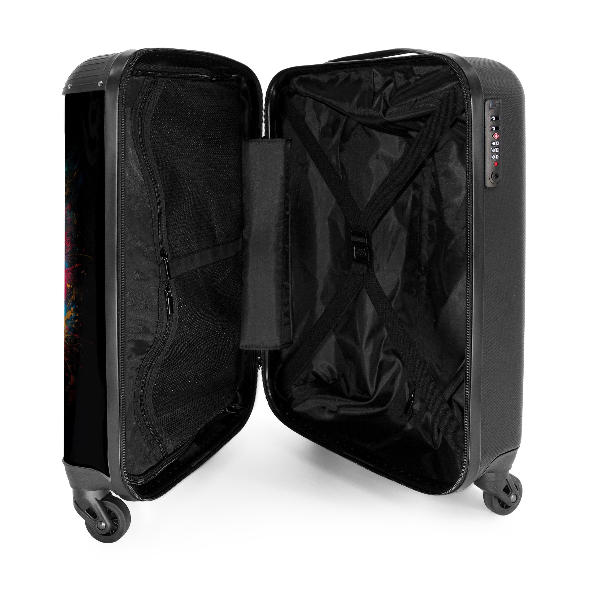 NoBoringSuitcases.com© Kinderkoffer Mit Farbe beschmierter Gamecontroller 55x35x20cm, Reisetasche mit Rollen, Koffer Handgepäck Flugzeug – Bild 4 von 5