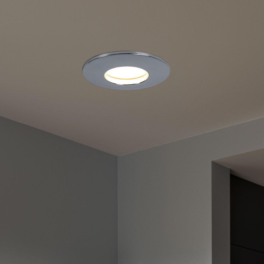 etc-shop verbaut, fest LED Einbaustrahler, LED Warmweiß, Gäste Einbau Spot Zimmer Decken LED-Leuchtmittel Lampe Beleuchtung 2x