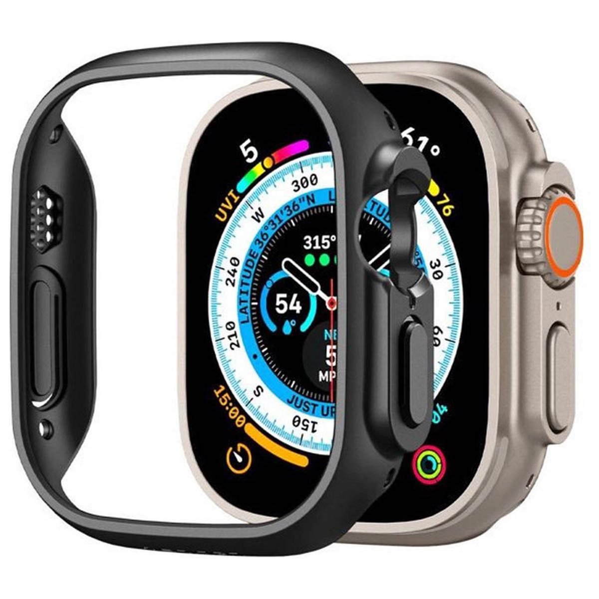 Spigen Displayschutzfolie Spigen Thin Fit™ Bumper Apple Watch Ultra / Ultra 2 / Ultra 3 - 49 mm, 1 Stück