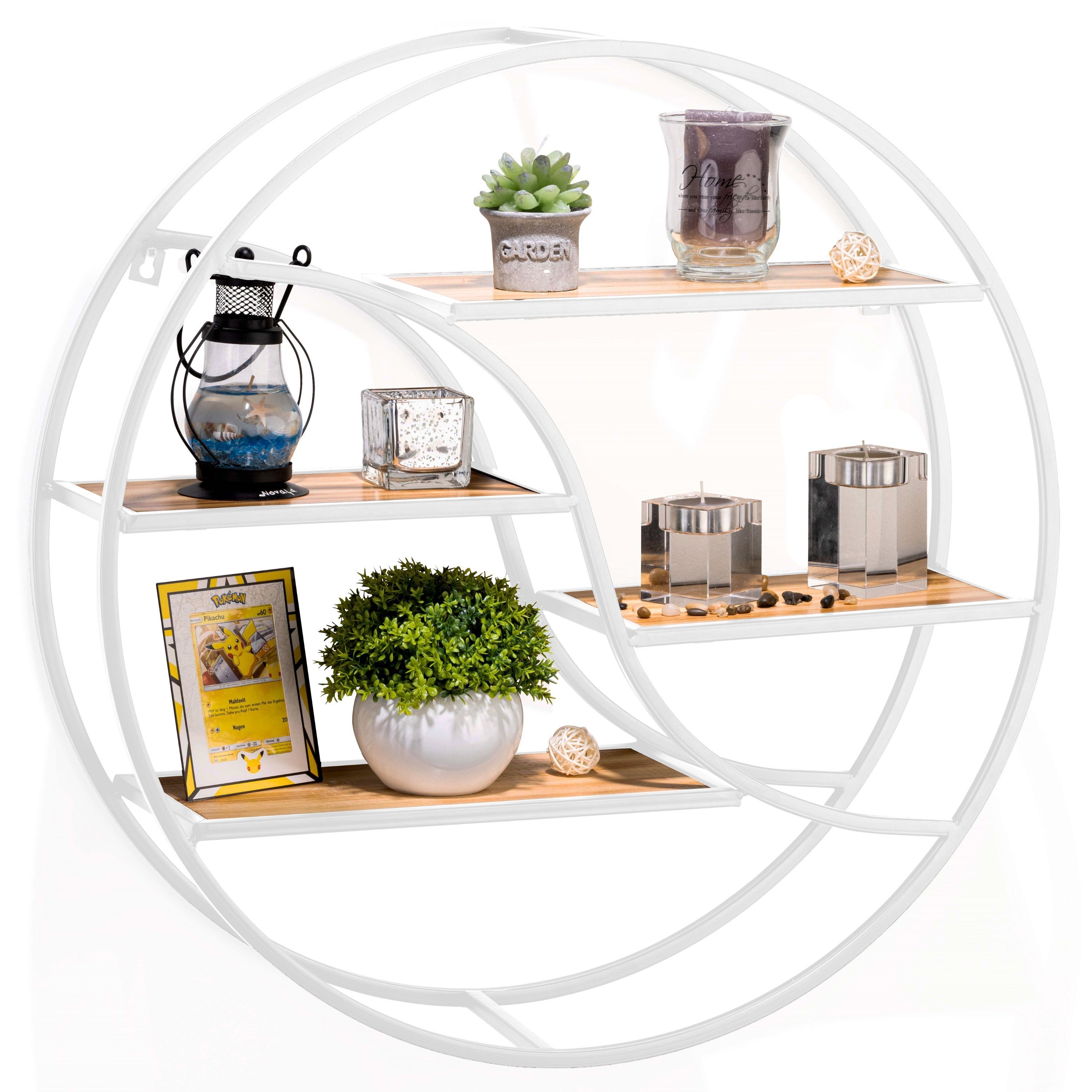 Coradoma Deko-Wandregal Wandregal Schwarz Metall Hängeregal für Wohnzimmer günstig online kaufen