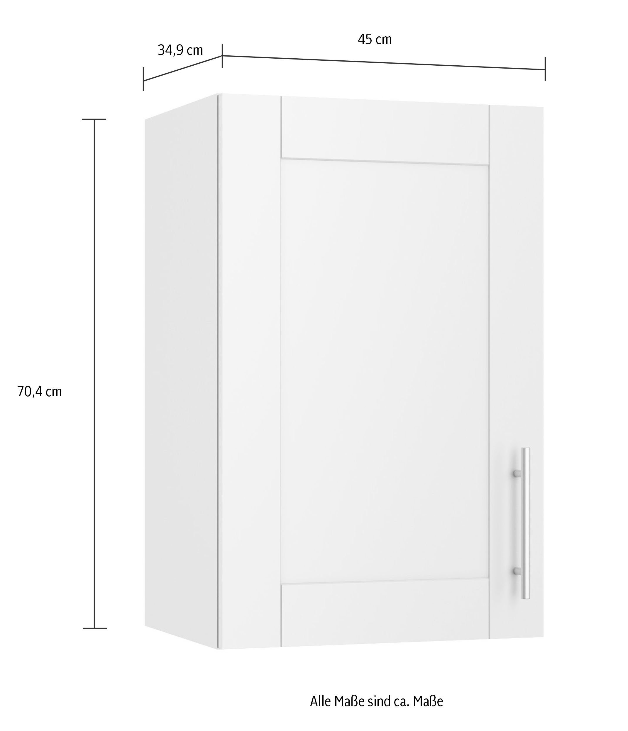 weiß Breite cm 45 OPTIFIT Nachbildung | matt/wildeiche wildeiche Ahus Nachbildung Hängeschrank