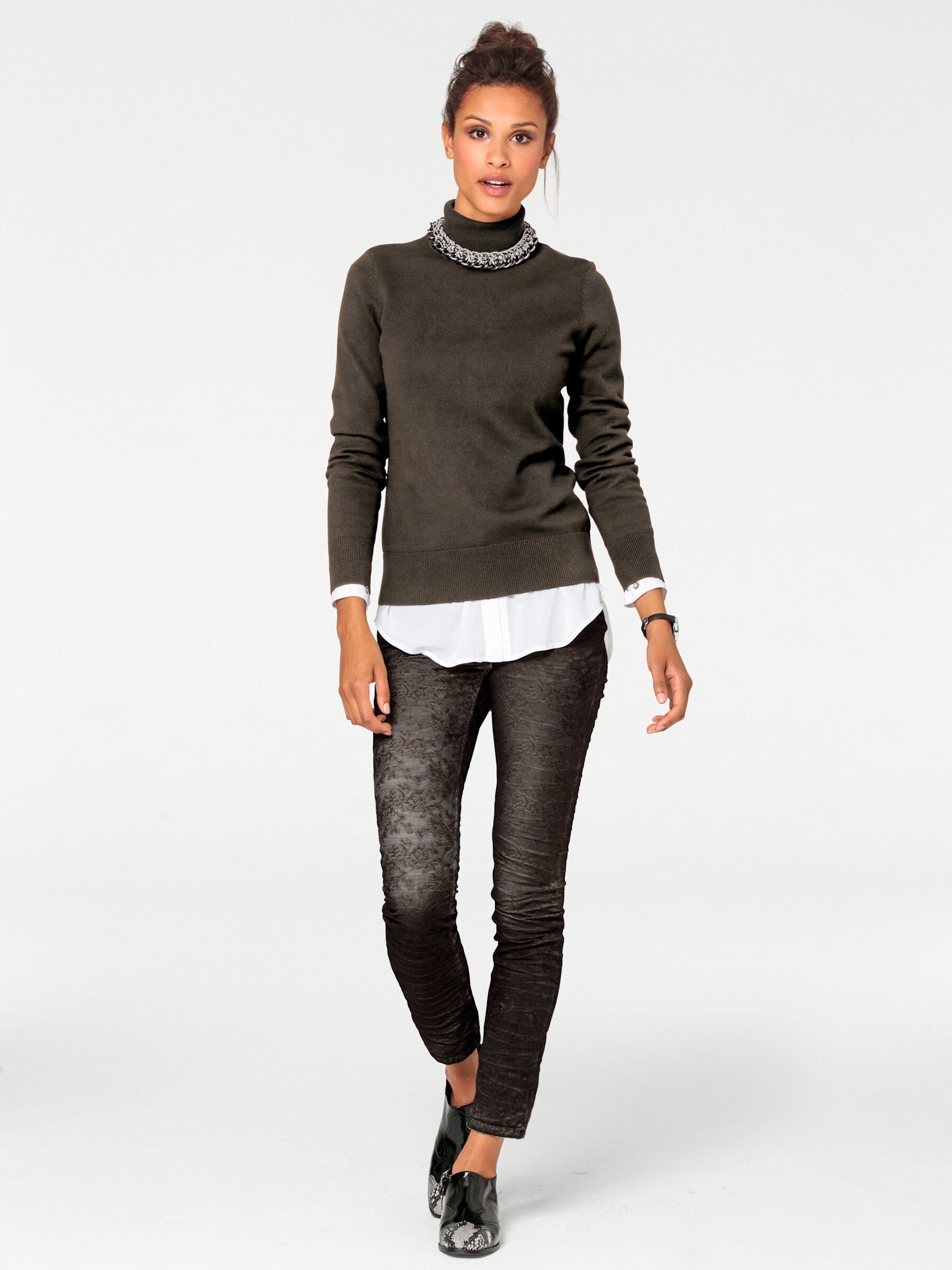 Strickpullover Rollkragenpullover