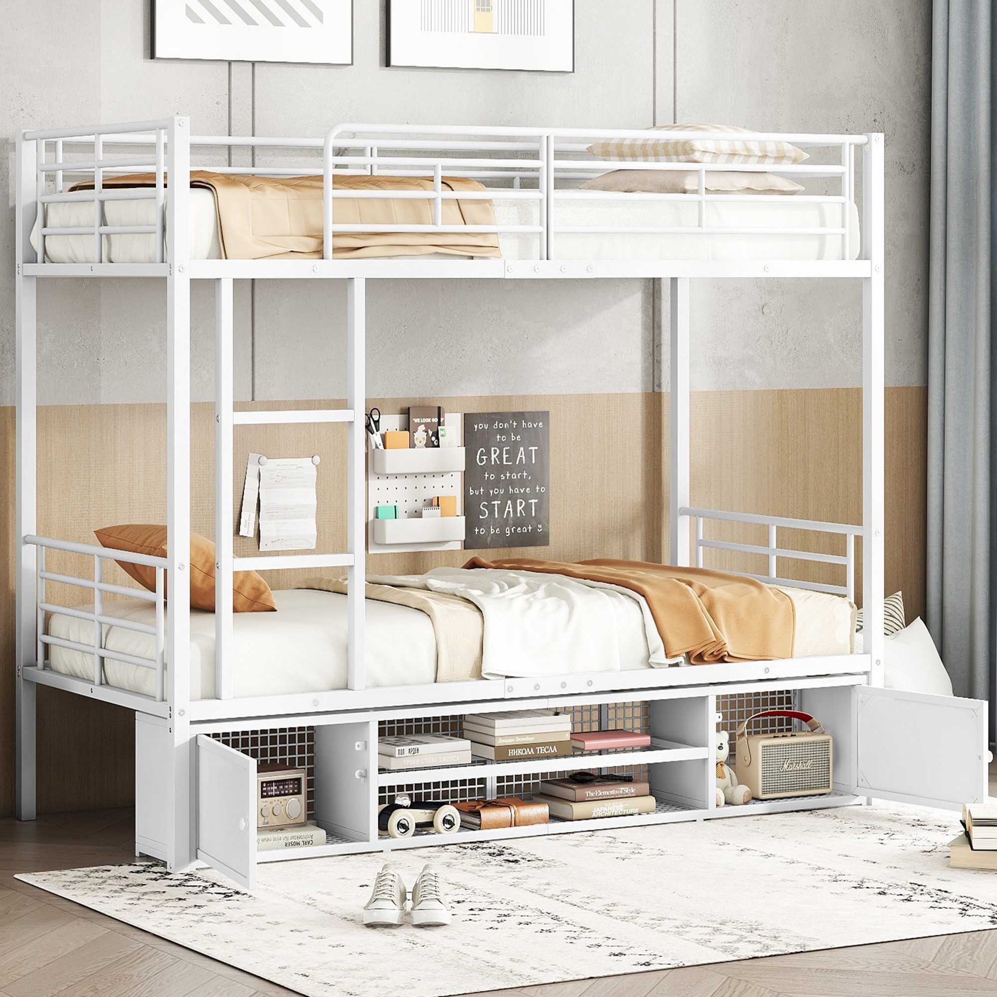 Flieks Etagenbett, Kinderbett Metallbett 90x200cm mit günstig online kaufen