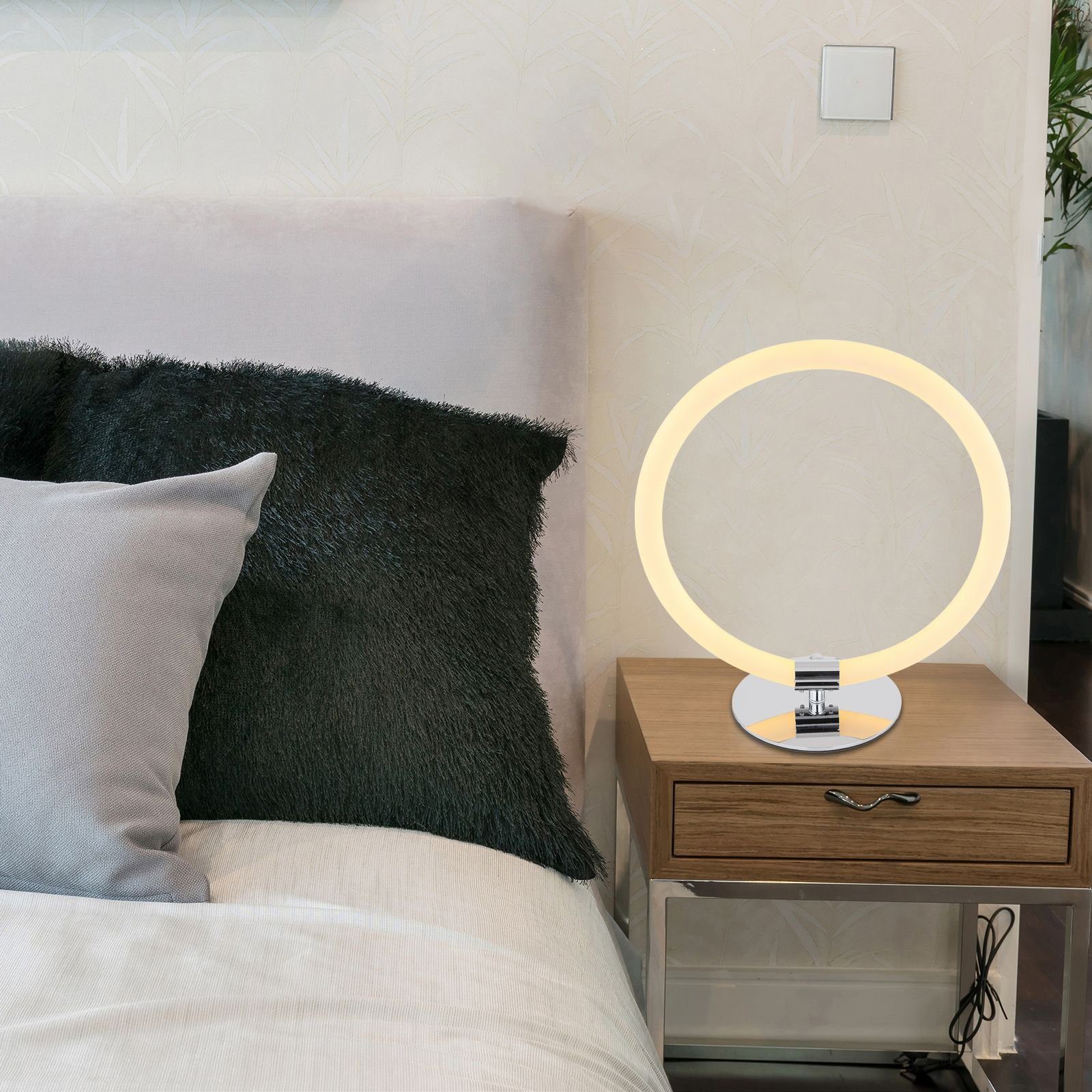 GLOBO LEUCHTEN Globo Tischleuchte Tischleuchte GLOBO LED Wohnzimmer Tischlampe mit Schalter