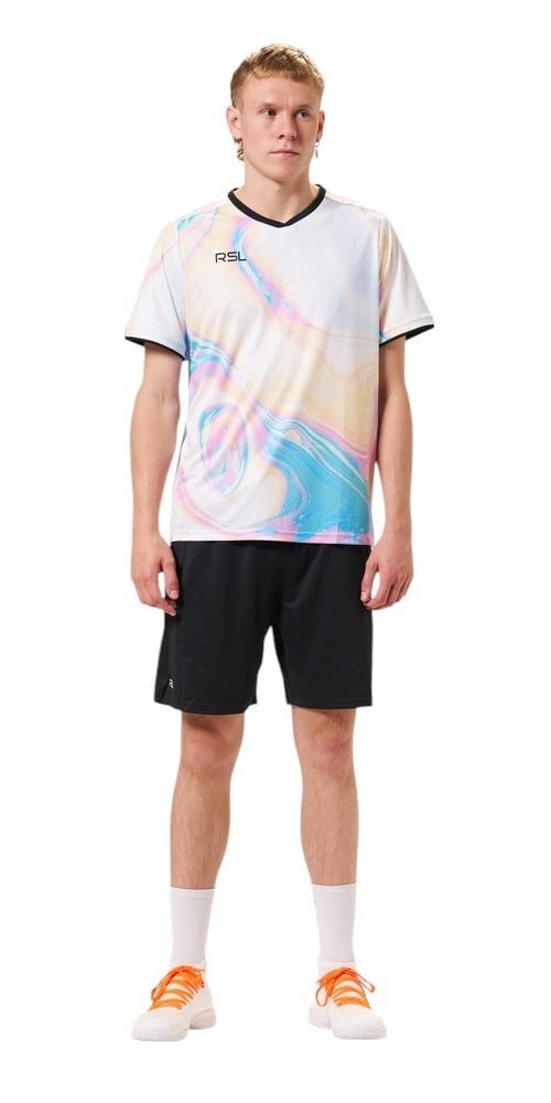 RSL T-Shirt River (100% Polyester, bequeme Passform) weiss/bunt Herren