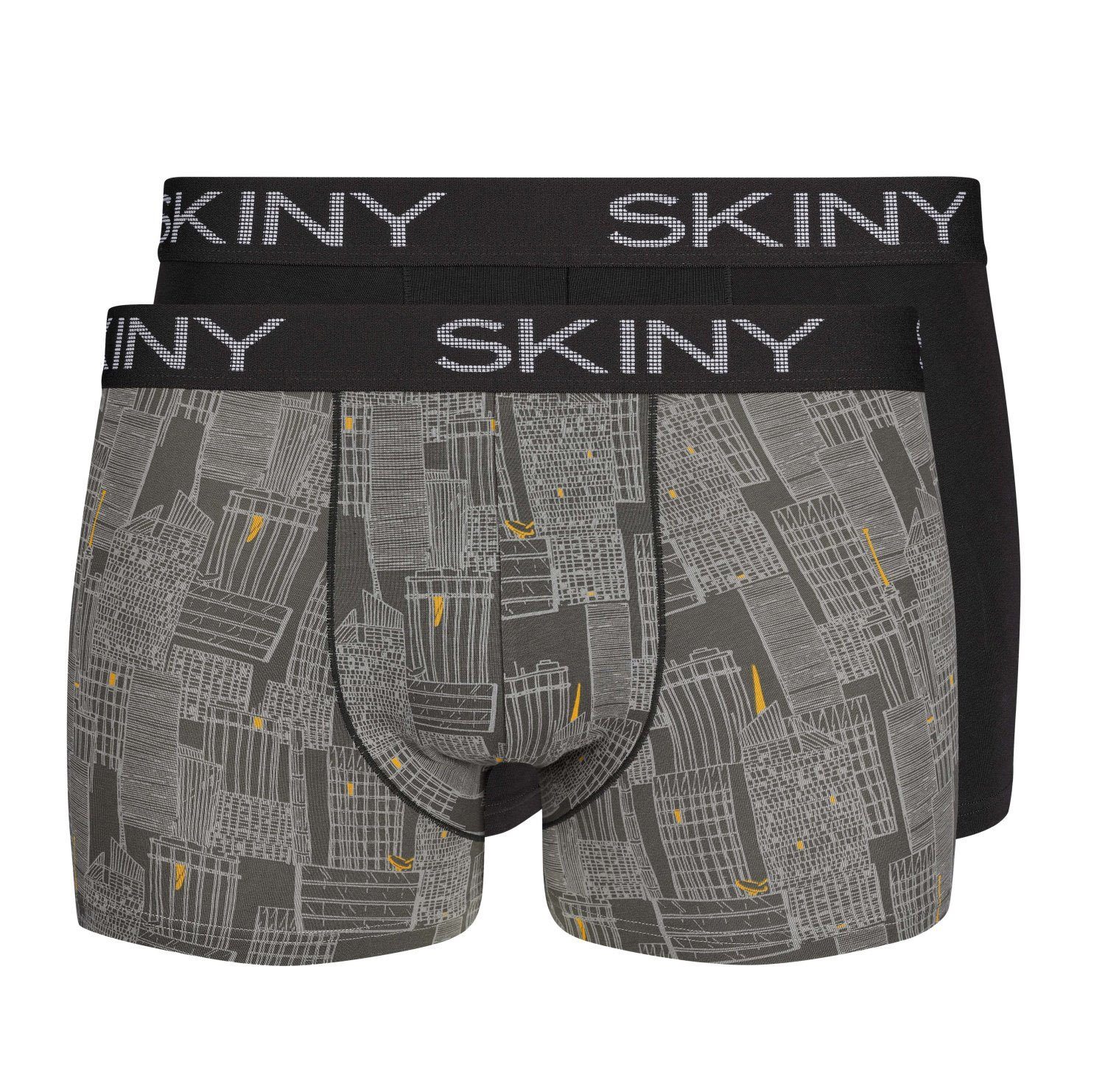 Skiny Retro Pants Doppelpack Herren Boxershorts (2-St) Skyscraper Selection