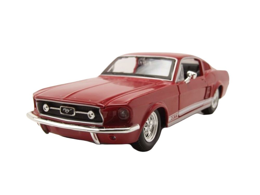 Maisto® Modellauto Ford Mustang GT 1967 rot, Maßstab 1:24
