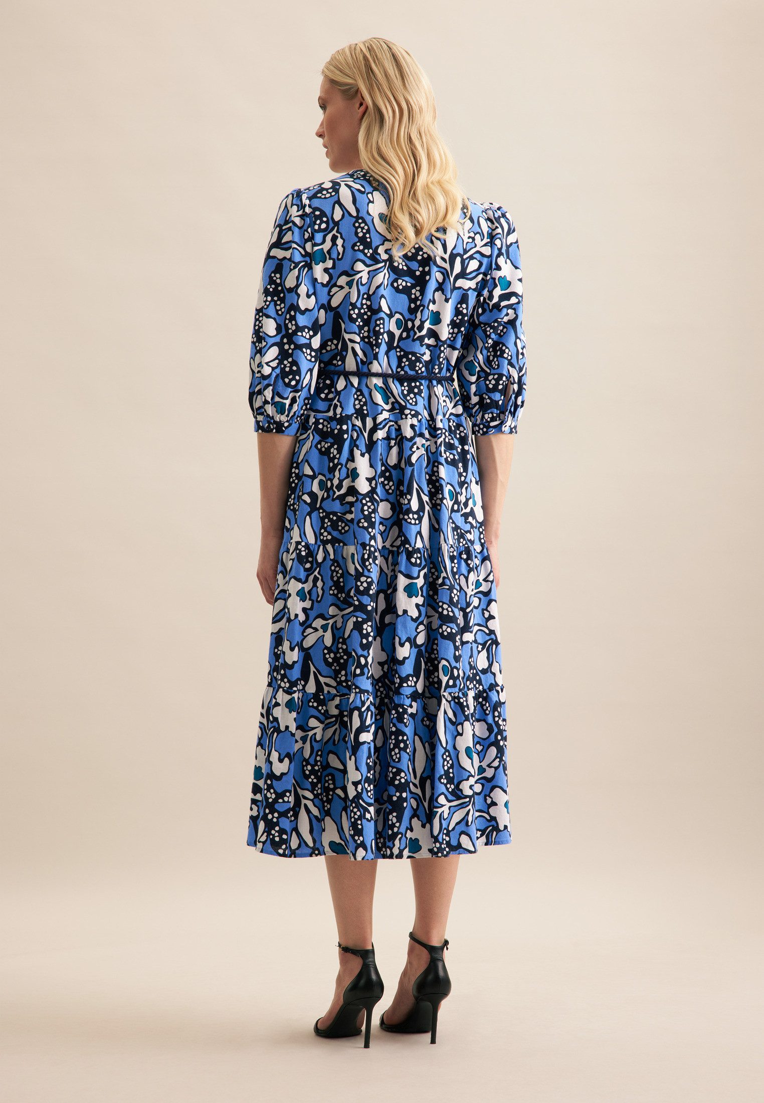 seidensticker Sommerkleid Schwarze Rose 7/8-Arm V-Neck günstig online kaufen