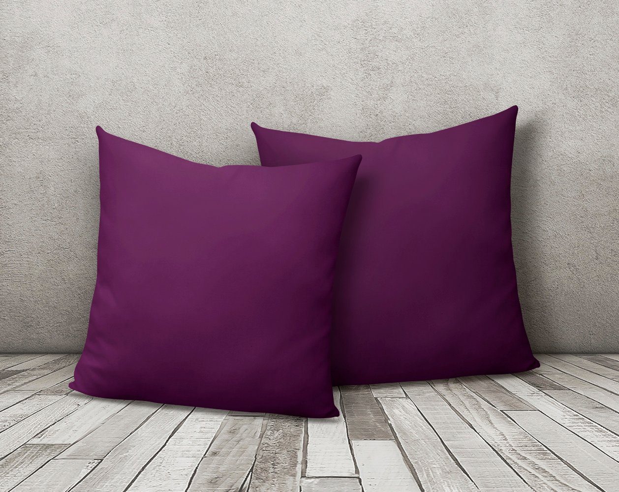 One Home Kissenbezüge Uni Mikrofaser, (2 Stück), mit Reißverschluss