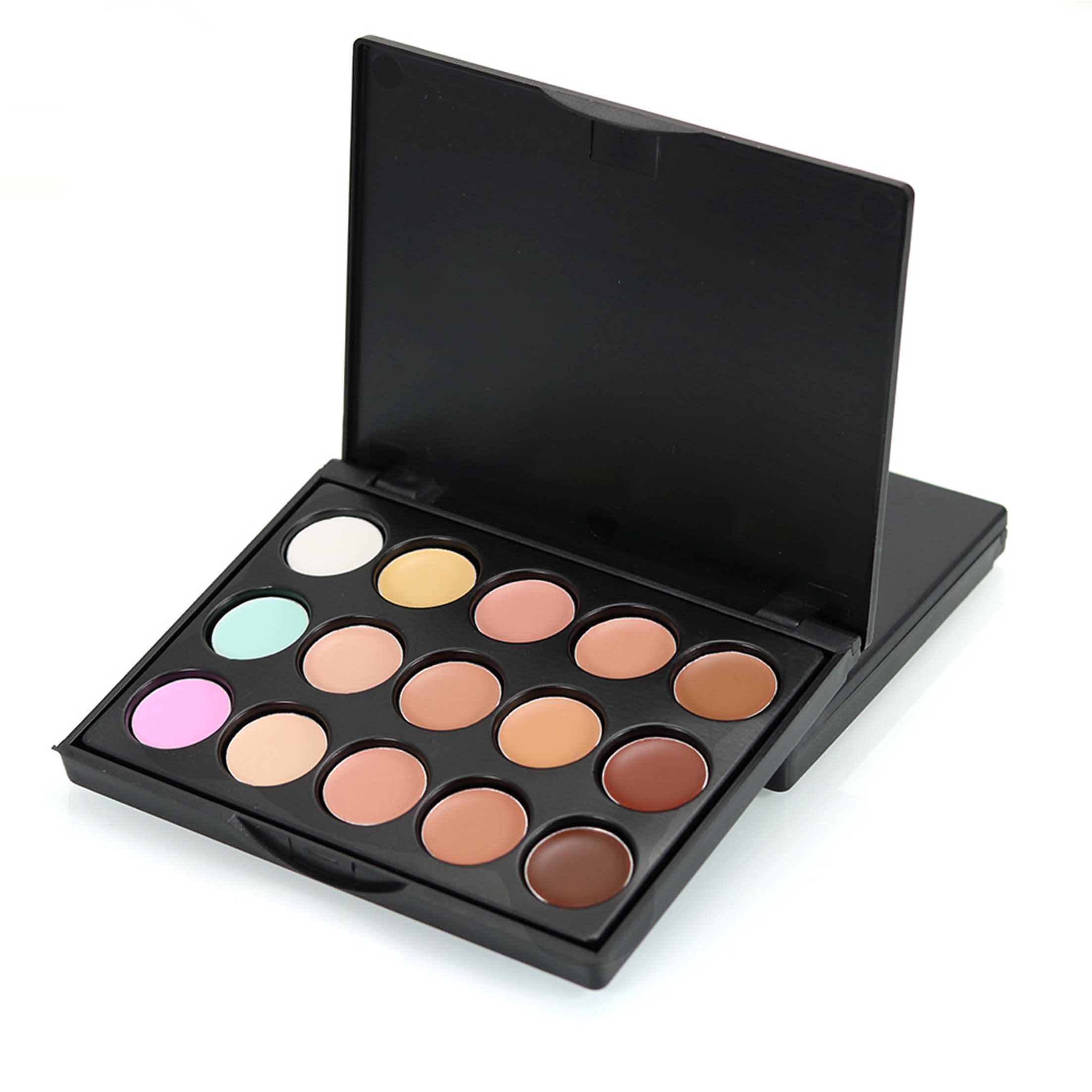 KINSI Concealer-Palette 15 farbige Concealer Palette,Concealer Kosmetik,Concealer und Refiner, Concealer-Palette für Sommersprossen und dunkle Kreise