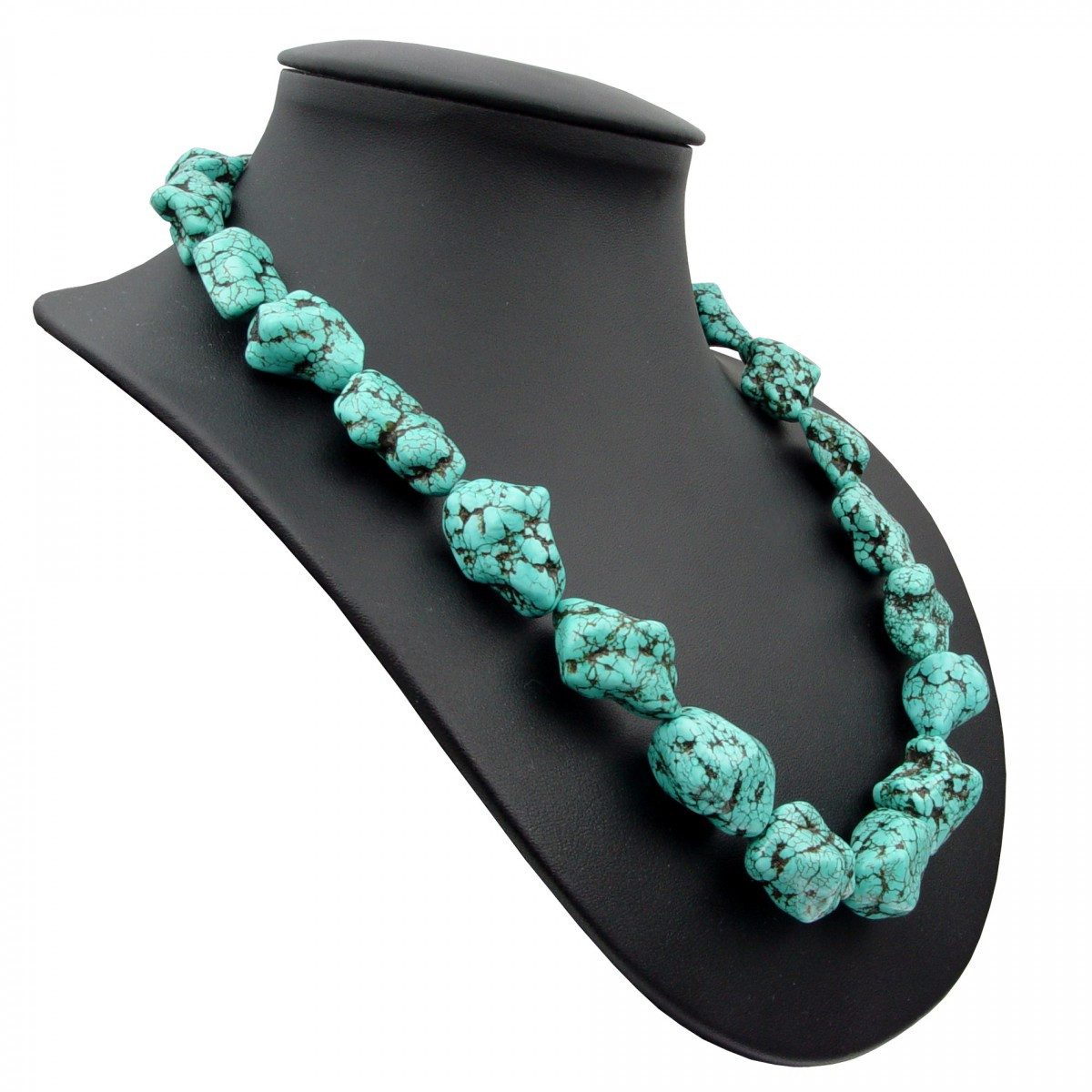 Schmuck Krone Collier Halskette aus Türkis-Howlith, 925 Silber, Silber 925 günstig online kaufen
