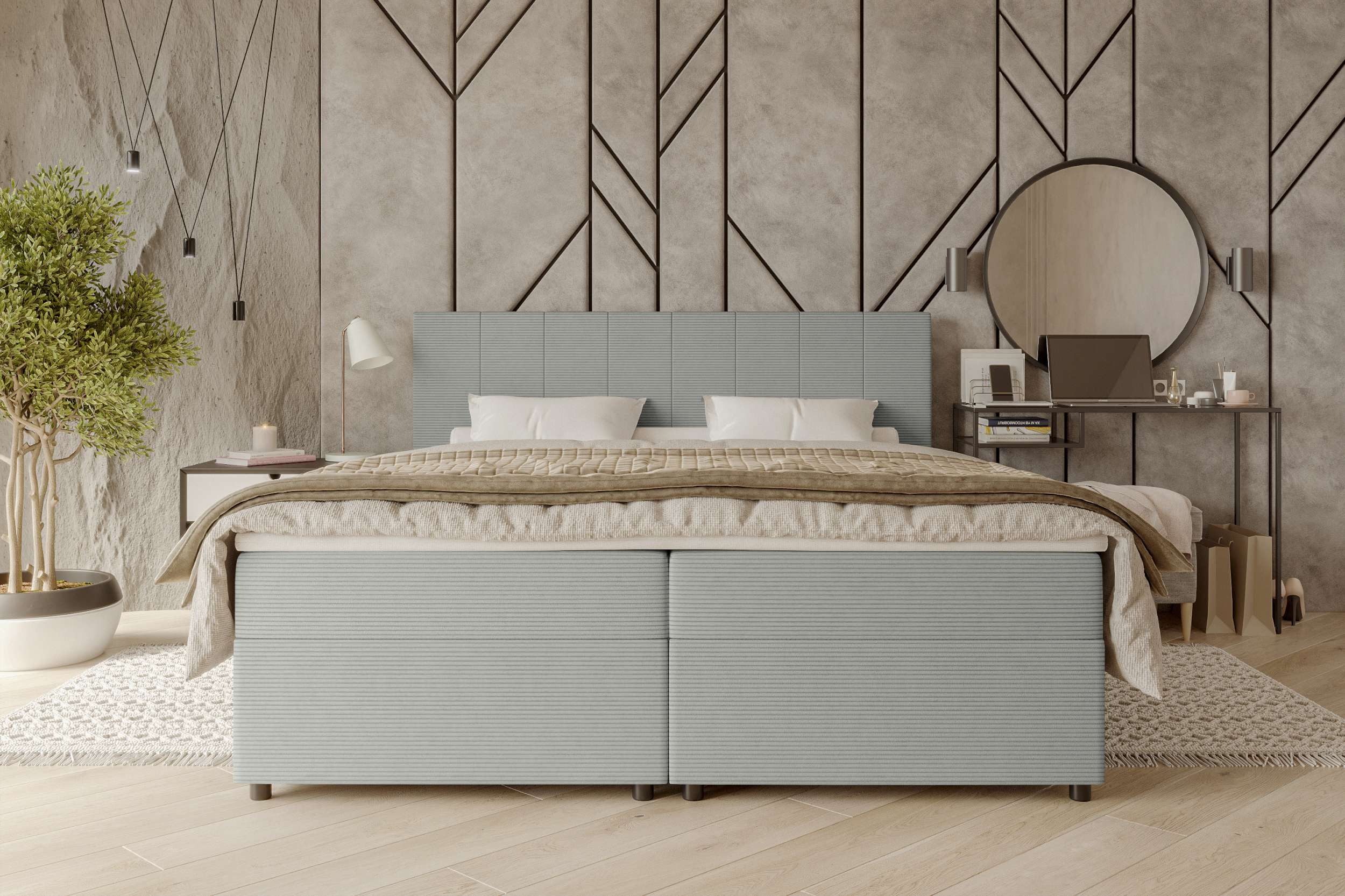 99rooms Boxspringbett Kira (Schlafzimmerbett, Bett), 140/160/180x200 günstig online kaufen