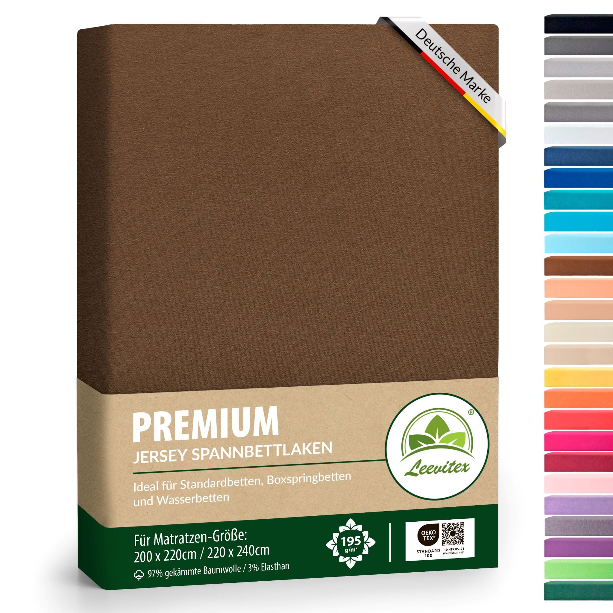 leevitex® Spannbettlaken Premium 195, Gummizug: Rundum, günstig online kaufen