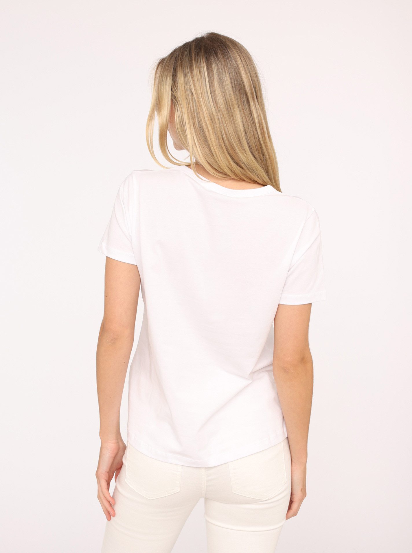 Zwillingsherz T-Shirt "Wild Wild Wild" großer, gestickter Schriftzug mit Leomuster, Rundhals – Bild 3 von 5