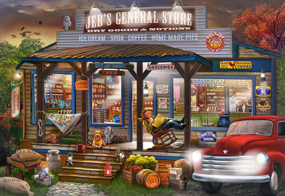 Castorland Puzzle Castorland C-104505-2 Jeb's General Store, Puzzle 1000 Teile, Puzzleteile