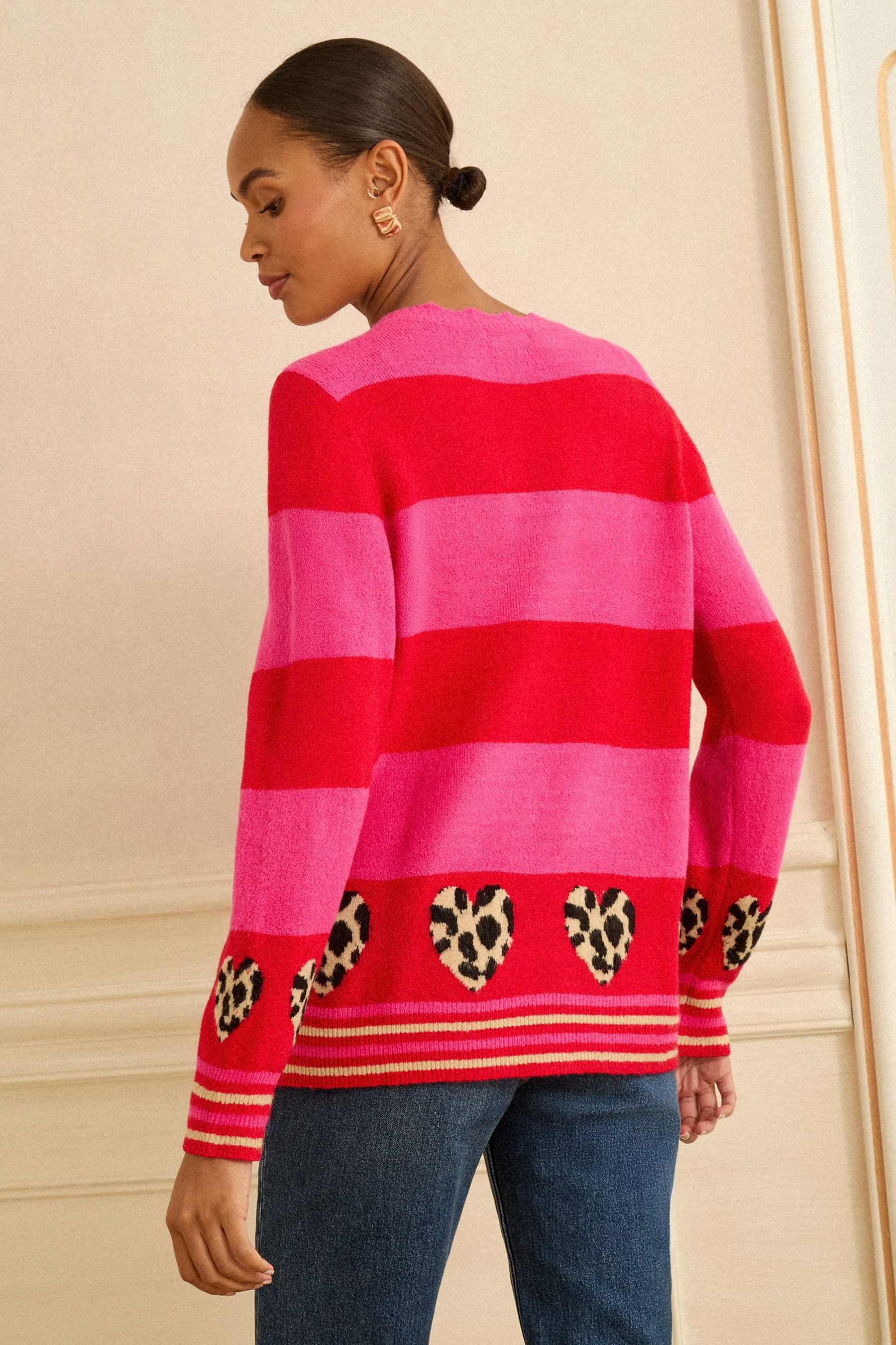 Love & Roses Strickpullover Love & Roses Strickpullover mit Animalprint Pet günstig online kaufen