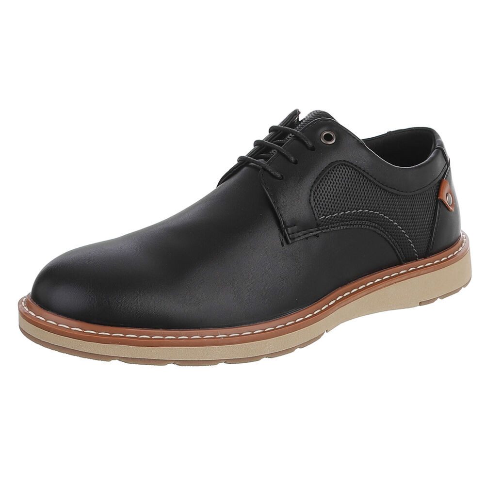 Coolwalk Herren Schnürschuh mit Struktur und Komfort-Sohle Schnürschuh (91917863) Flach Business-Schuhe in Schwarz