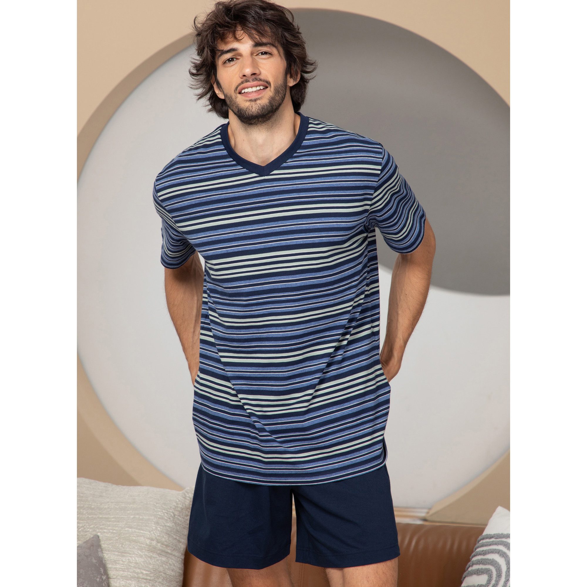 Ammann Schlafhose Bio Herren-Hose, kurz Single-Jersey Uni günstig online kaufen