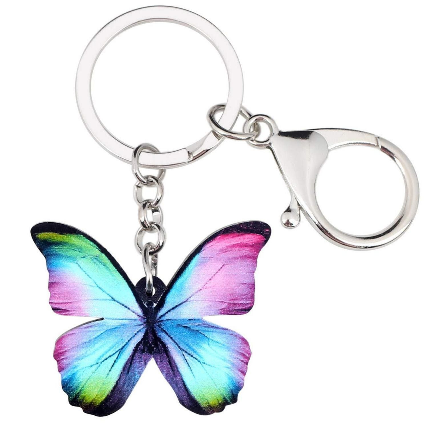 LuxusKollektion Schlüsselanhänger Schmetterling Schlüsselanhänger Mehrfarbig