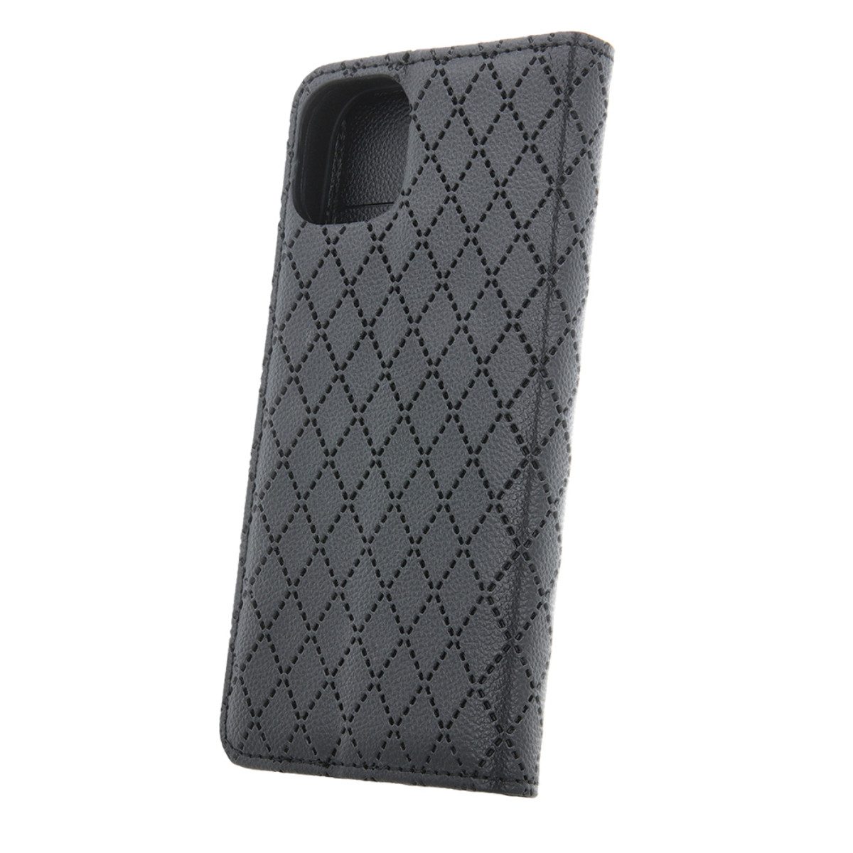 COFI 1453 Handyhülle Smart Caro für Samsung Galaxy A56 5G Schwarz Wallet Karomuster 6,7, Kariert mit Kartenfach und Standfunktion