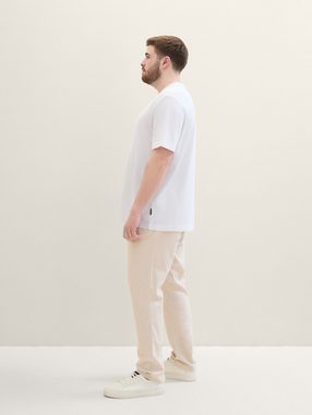 TOM TAILOR PLUS Chinohose Plus - Regular Chino mit Leinen