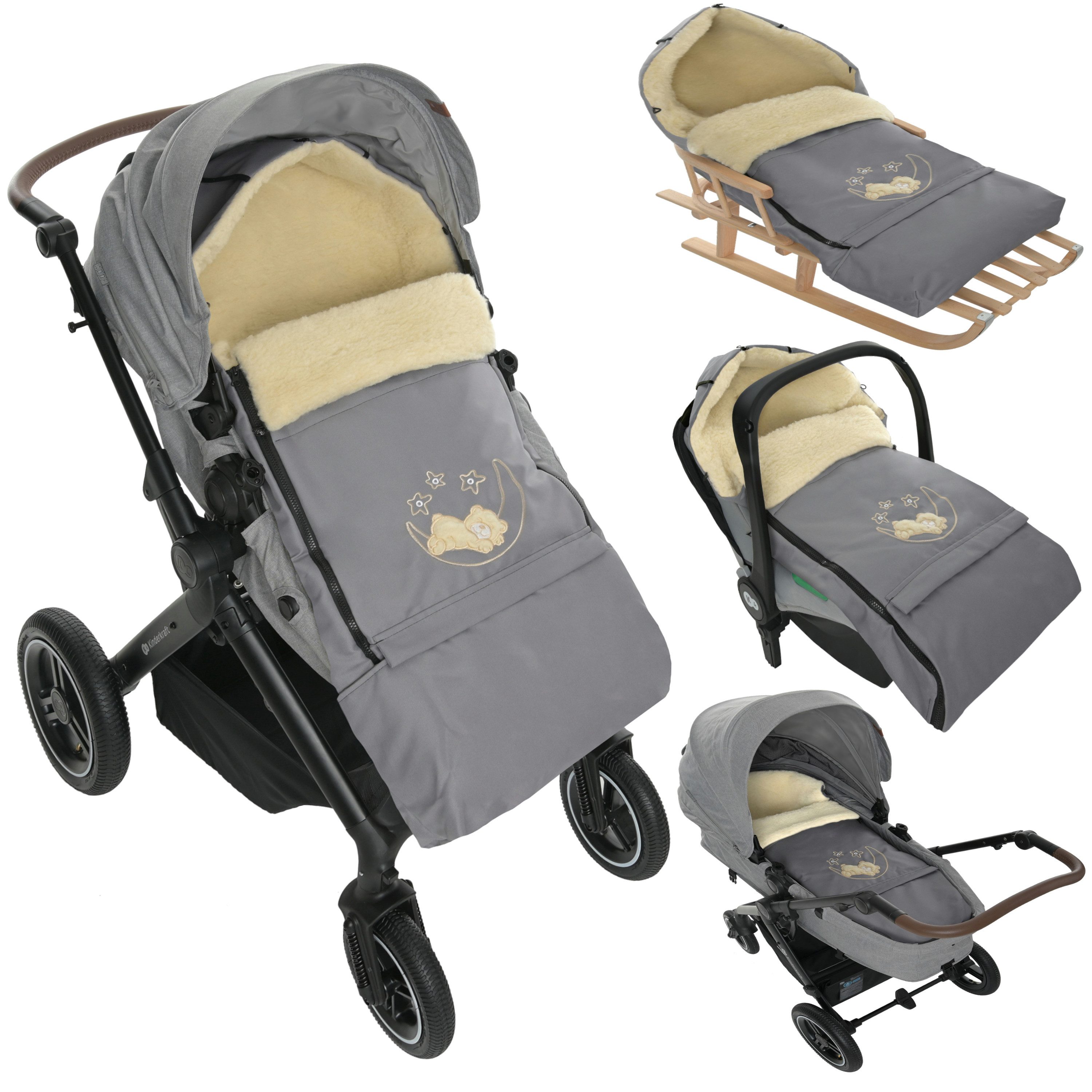 Fußsack Winter für Kinderwagen Babyschale